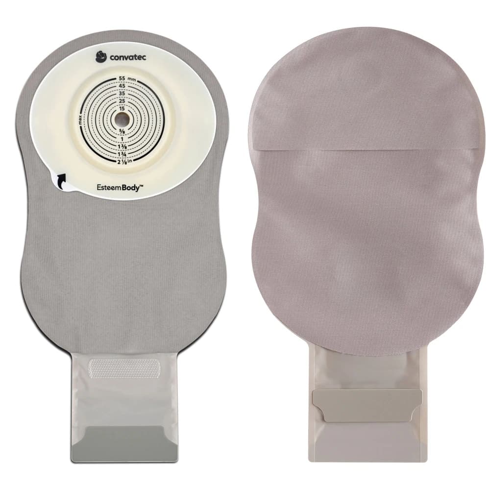 ConvaTec Esteem Body 1-Piece Drainable Pouch, Soft Convex, 7mm, Clear - Pouch Drainable Soft Convex - Image 1