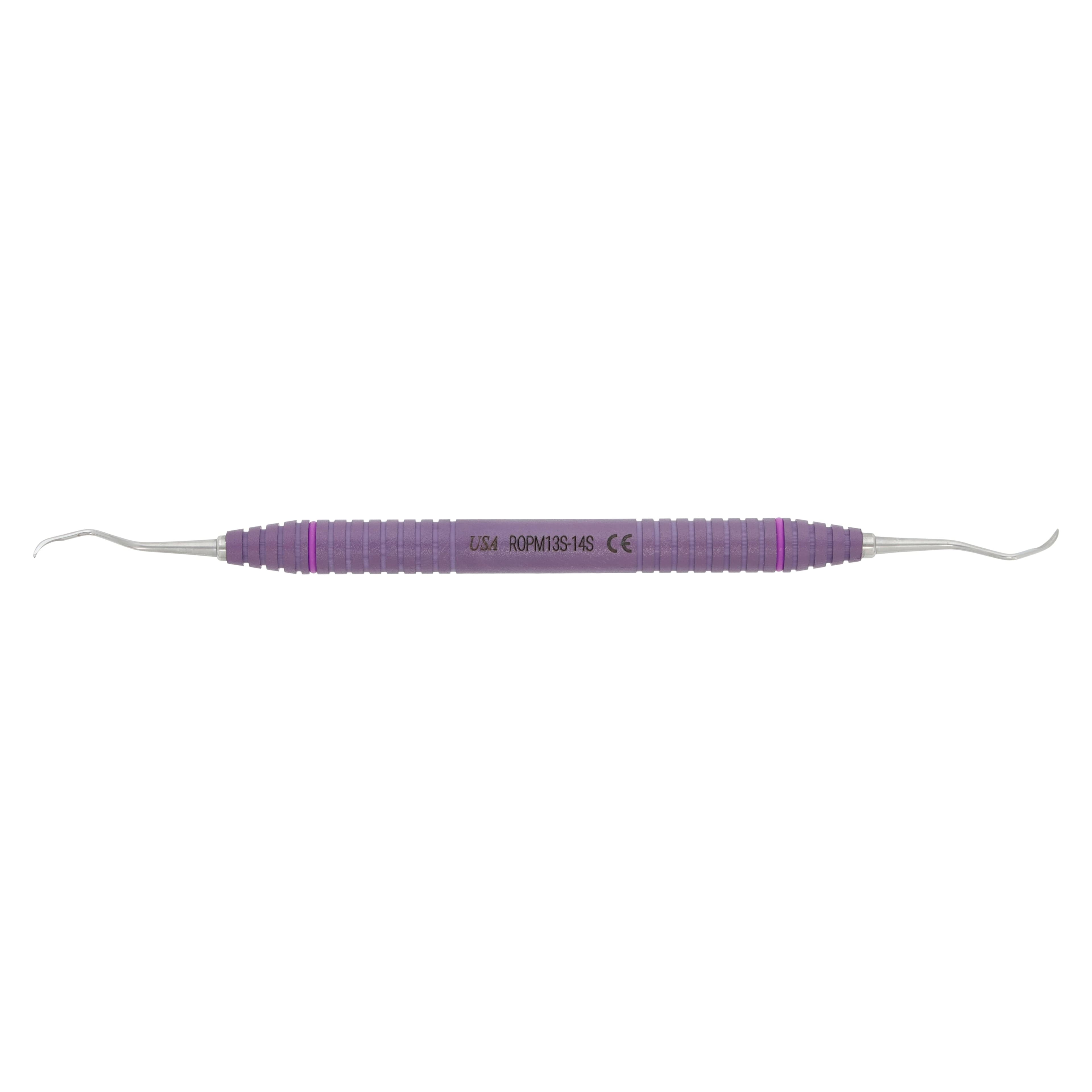 OnPoint Resin Curette 13S-14S, Double End, McCall, #6 Round, Purple, Adult thumbnail 5