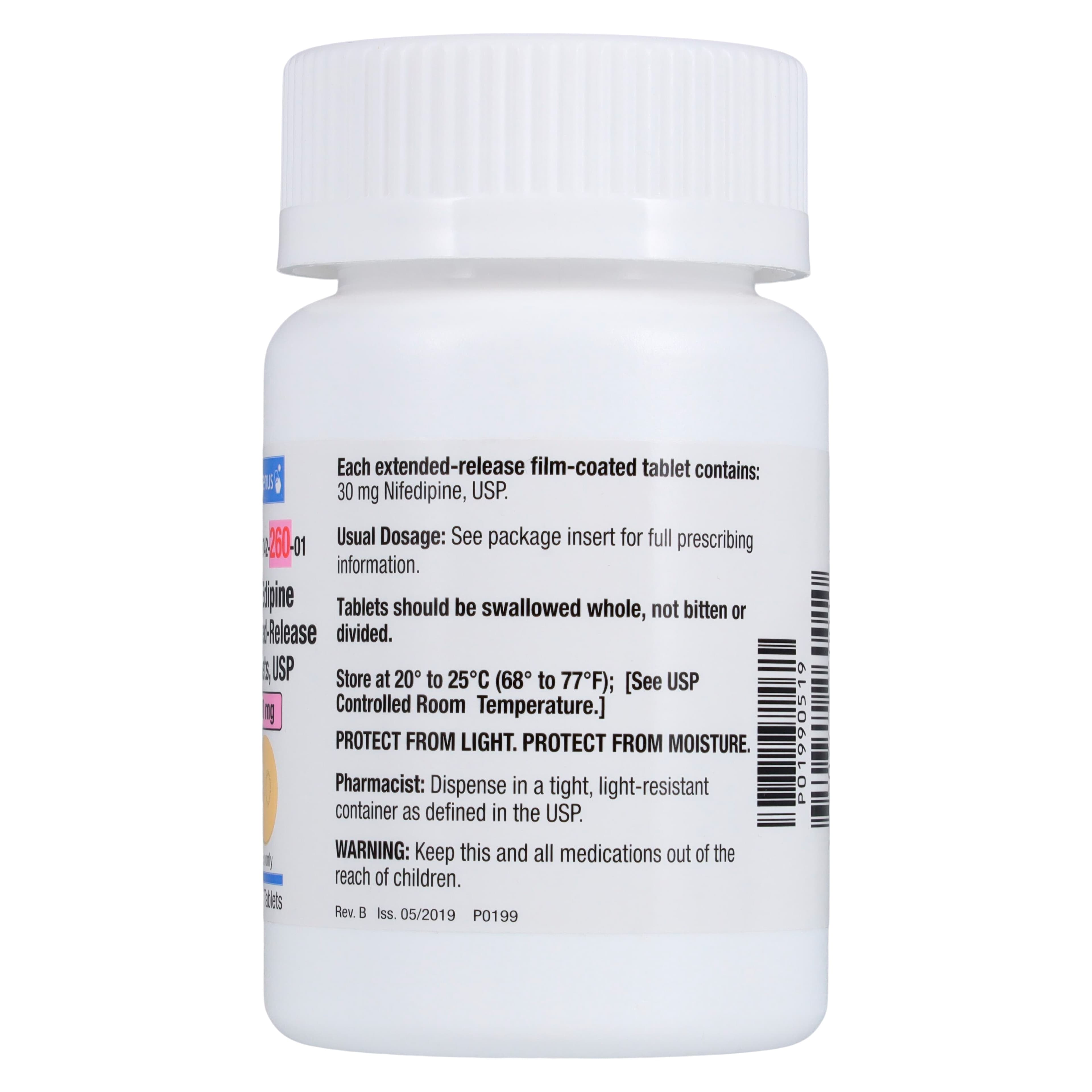 Nifedipine ER Tablets, 30mg, 100/Bottle thumbnail 2