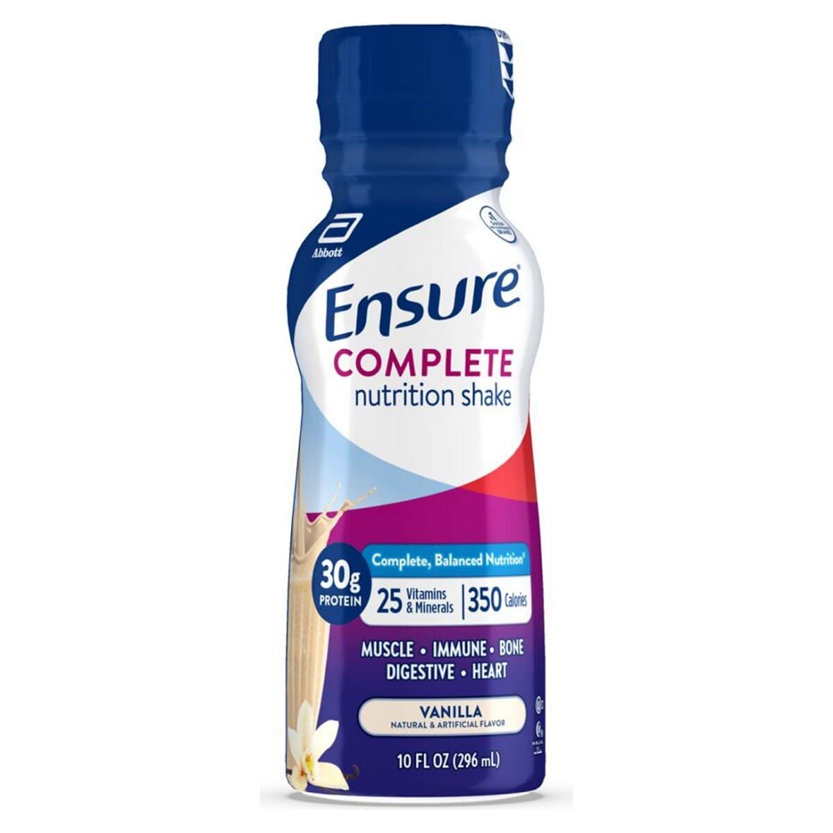 Ensure Complete Nutrition Shake, Vanilla, 10 oz Bottle, 4x4 Pack/Case - Ensure Complete Vanilla - Image 1