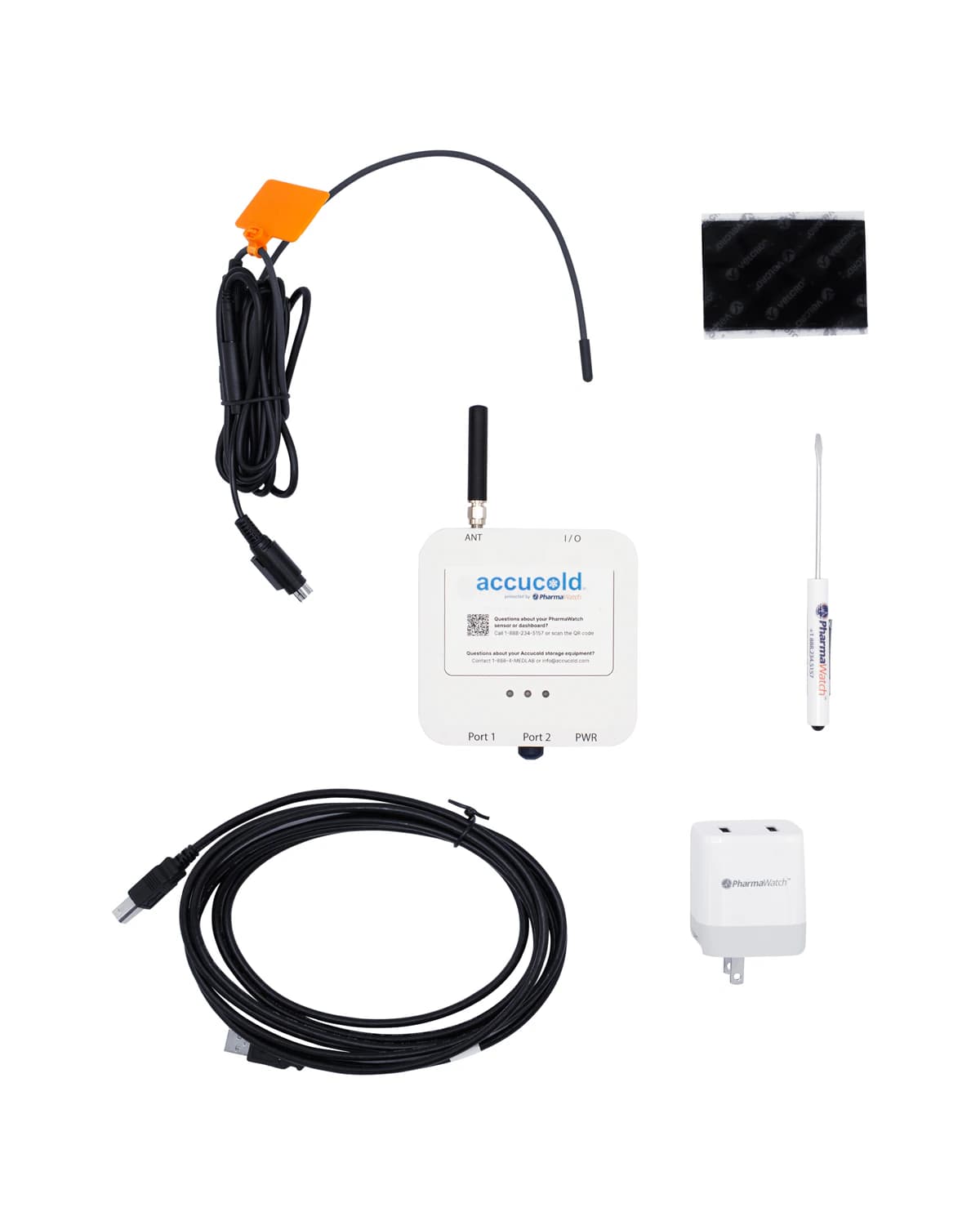Accucold PharmaWatch Dual Channel Vaccine Data Logger Kit (DDL) - PharmaWatch Sensor DDL Kit - Image 1