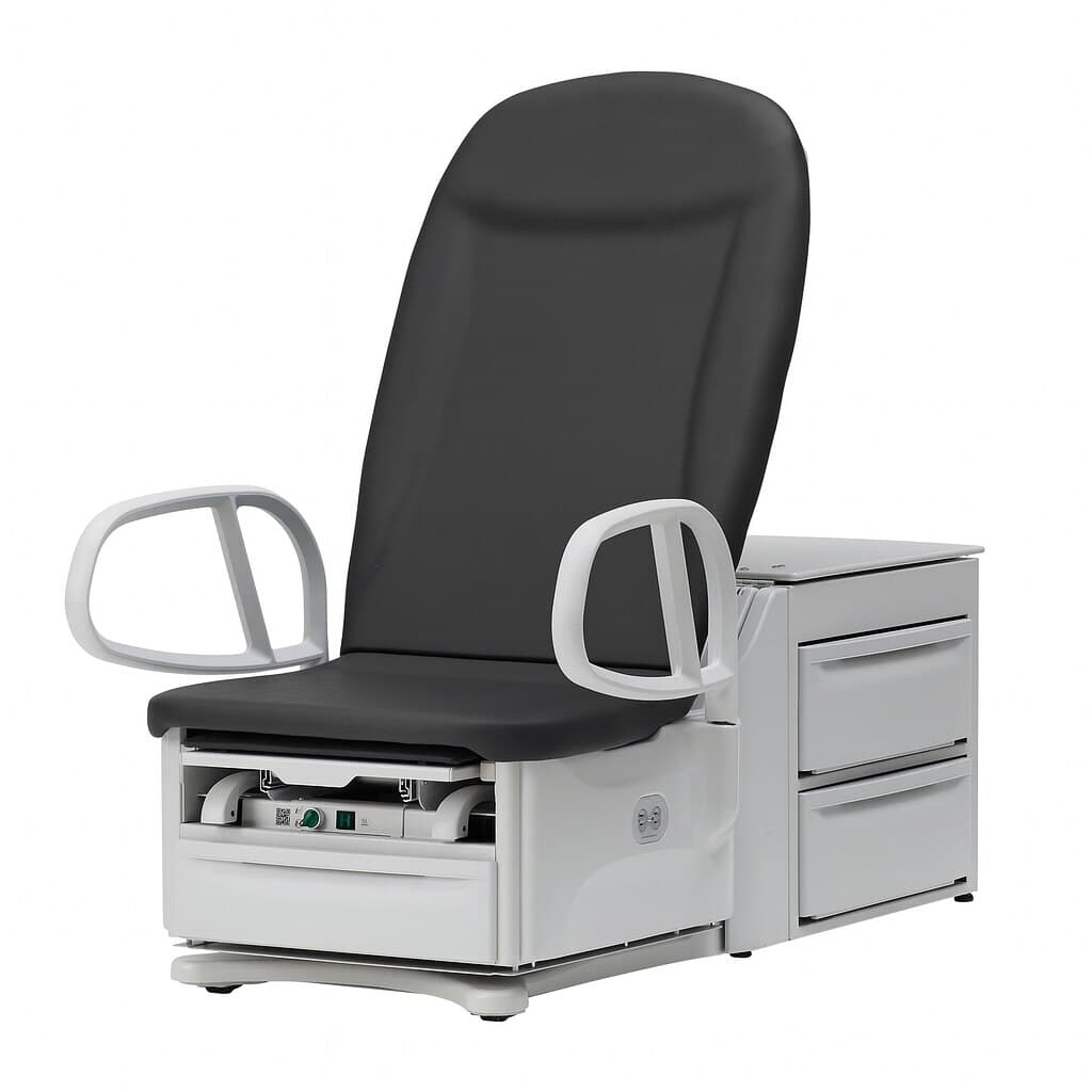 Brewer Access 6800 PLS High-Low PLUS Exam Table, Black Satin, 700 lb Capacity, ADA Compliant - Access 6800 PLS H/L17"ADA Comp - Image 1