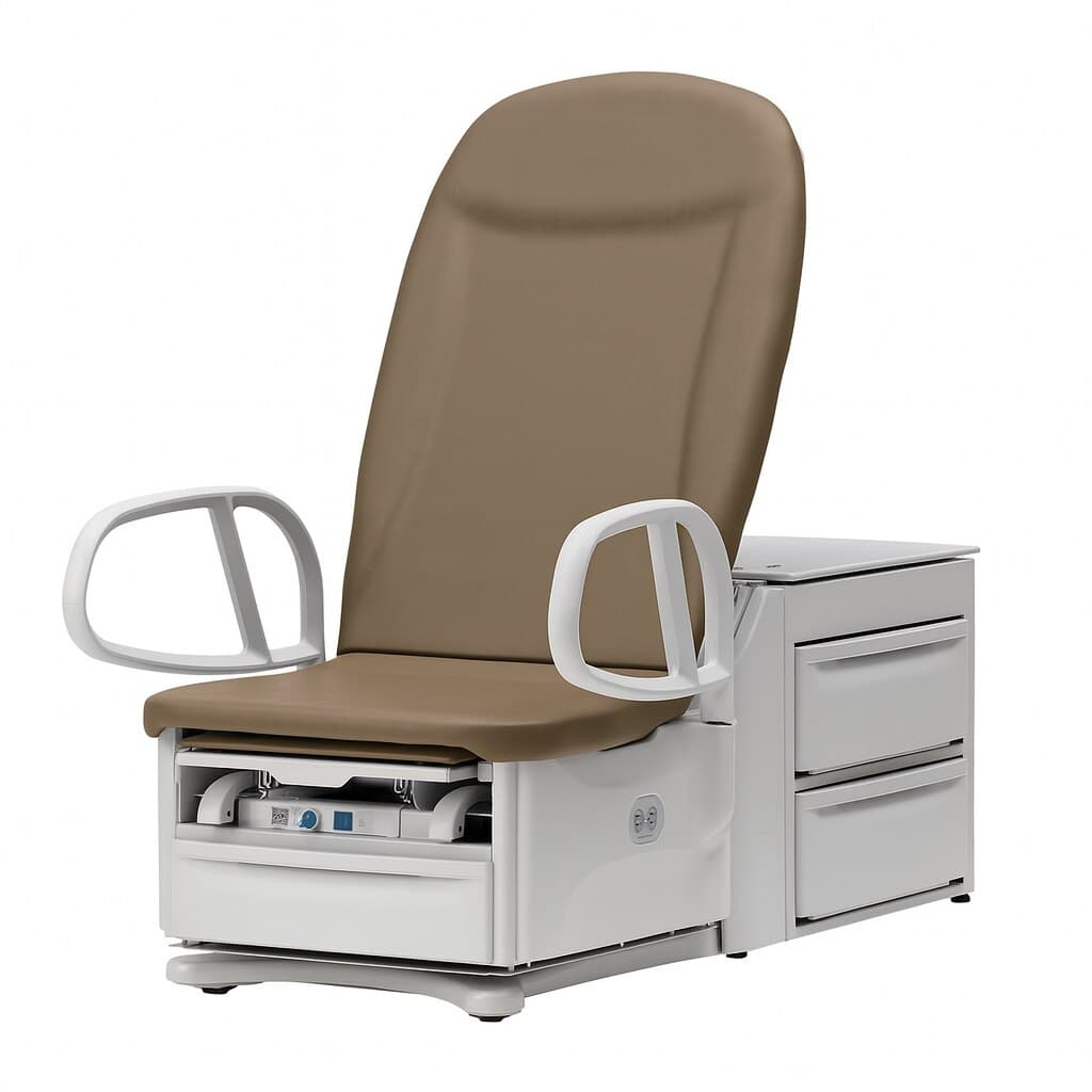 Brewer Access 6800 PLS High-Low Exam Table, 17" ADA Compliant, Cocoa, 700 lb Capacity - Access 6800 PLS H/L17"ADA Comp - Image 1