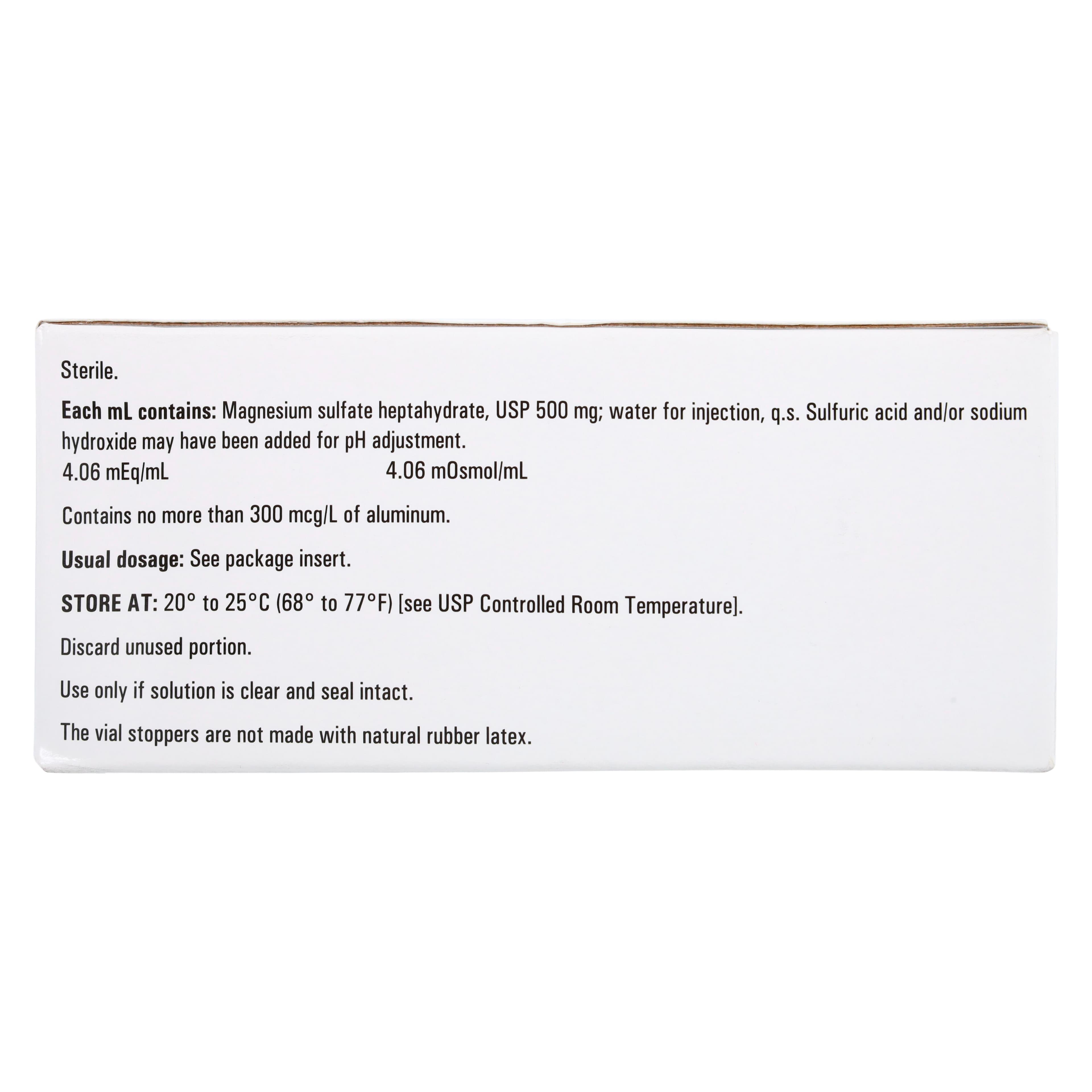 Magnesium Sulfate 50% Injection, 20 mL Single-Dose Vial, 25/Package thumbnail 5