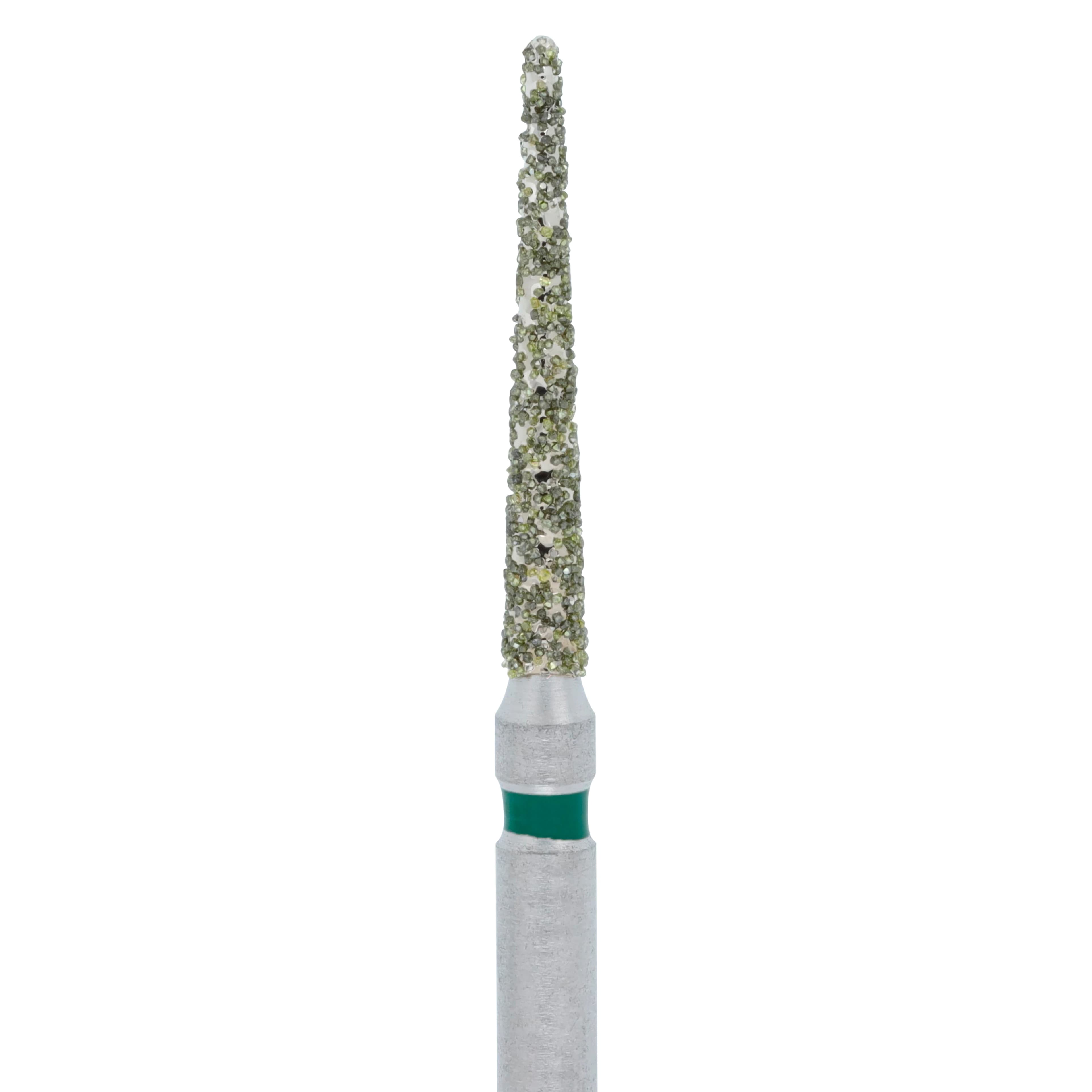 Priva FG #856.016 Coarse Grit Round End Taper Diamond Burs, 5/Pk, Green, P856016C thumbnail 2