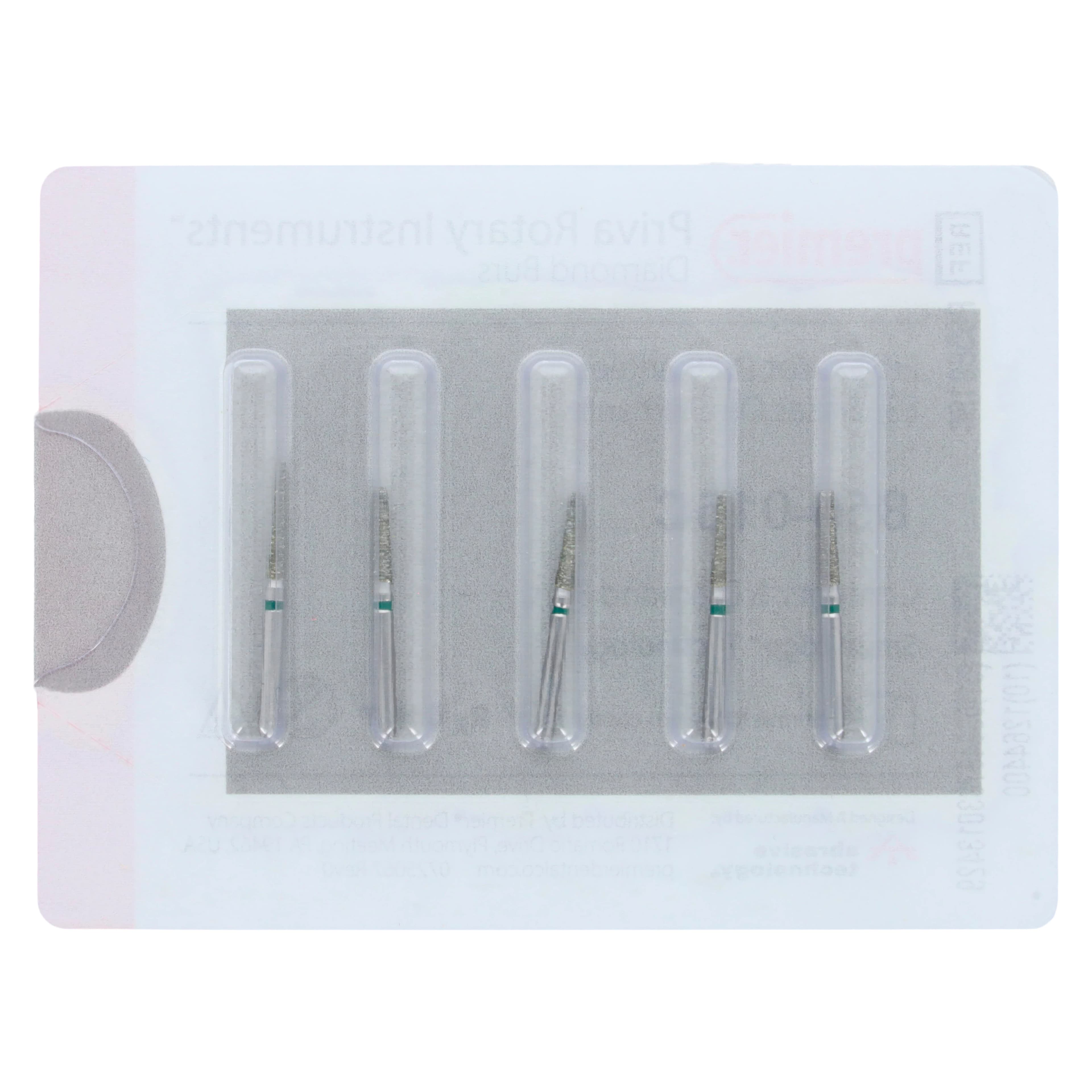 Priva FG #856.016 Coarse Grit Round End Taper Diamond Burs, 5/Pk, Green, P856016C thumbnail 5