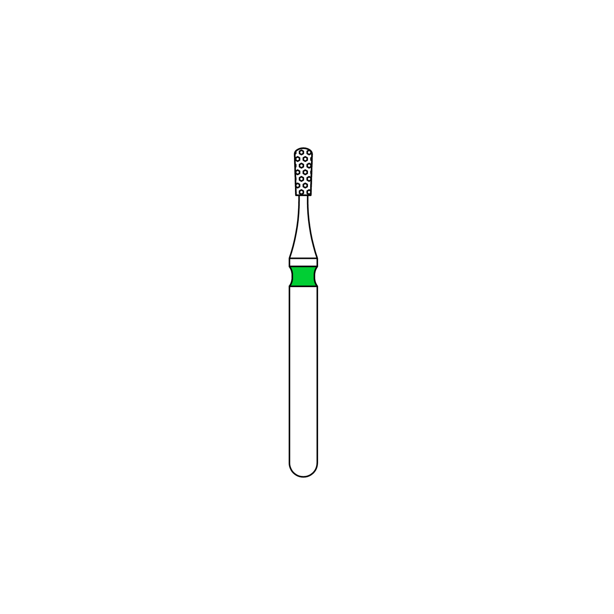 Priva FG #830.010 Coarse Grit Pear Shaped Diamond Burs, 5/Pk, Green Band, P830010C thumbnail 2