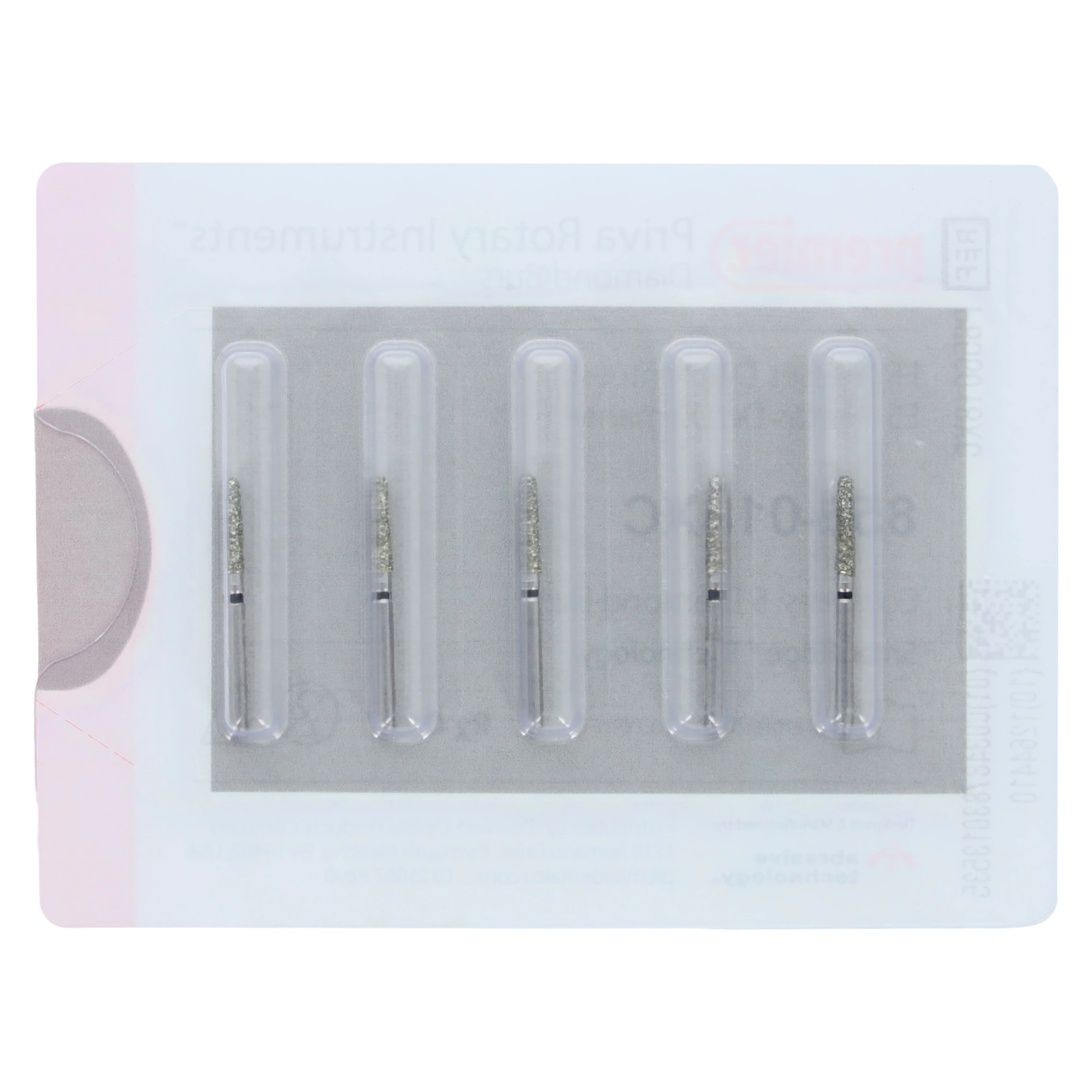 Priva Rotary Instruments Diamond Bur 856-018XC, FG, Round End Taper, Extra Coarse, Black, 1.8 mm Head Diameter, 5/Pkg, P856018XC thumbnail 5
