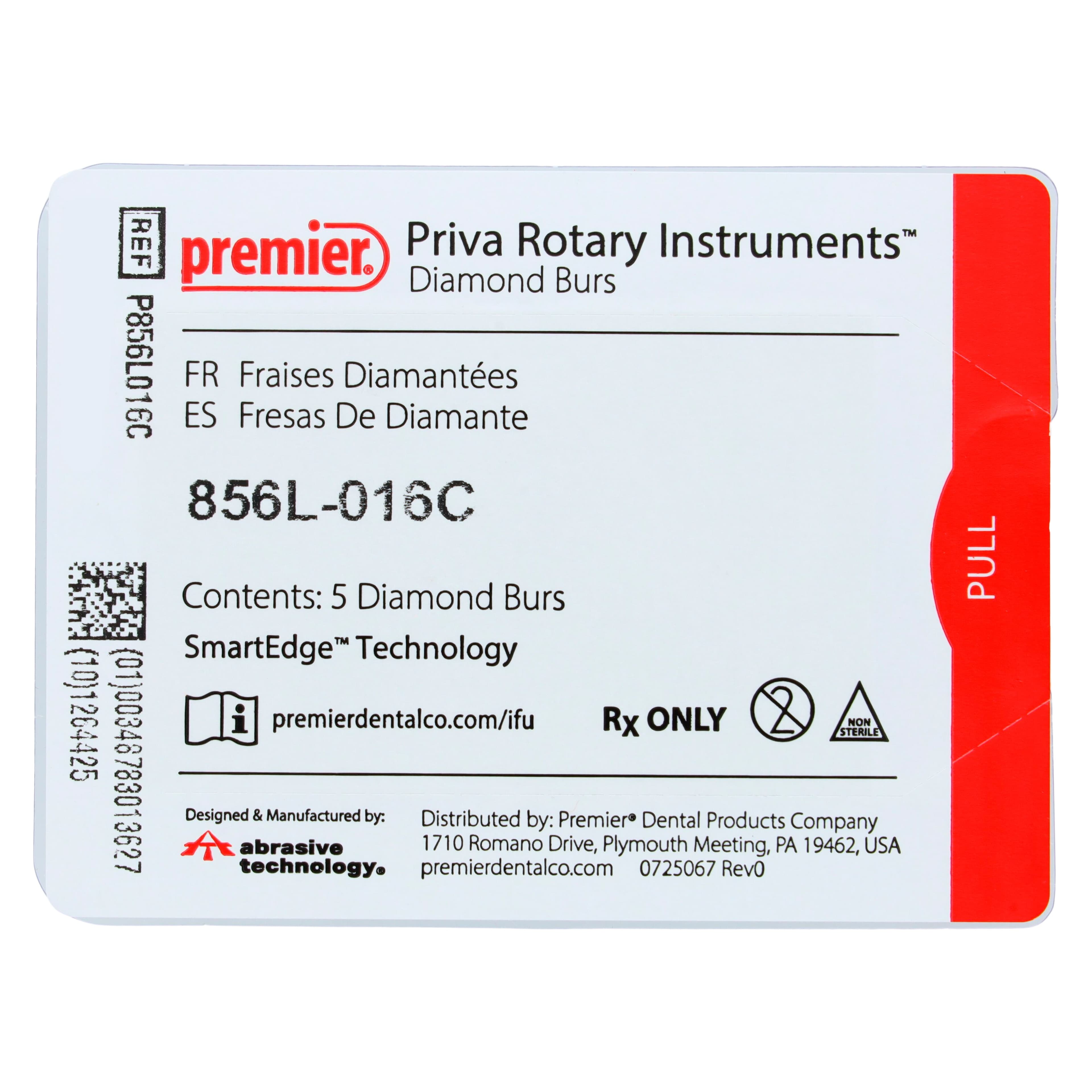 Priva Rotary Instruments Diamond Bur, FG, Round End Taper, Coarse, Green, 1.6 mm Head Diameter, 5/Pkg, #856L-016C thumbnail 4