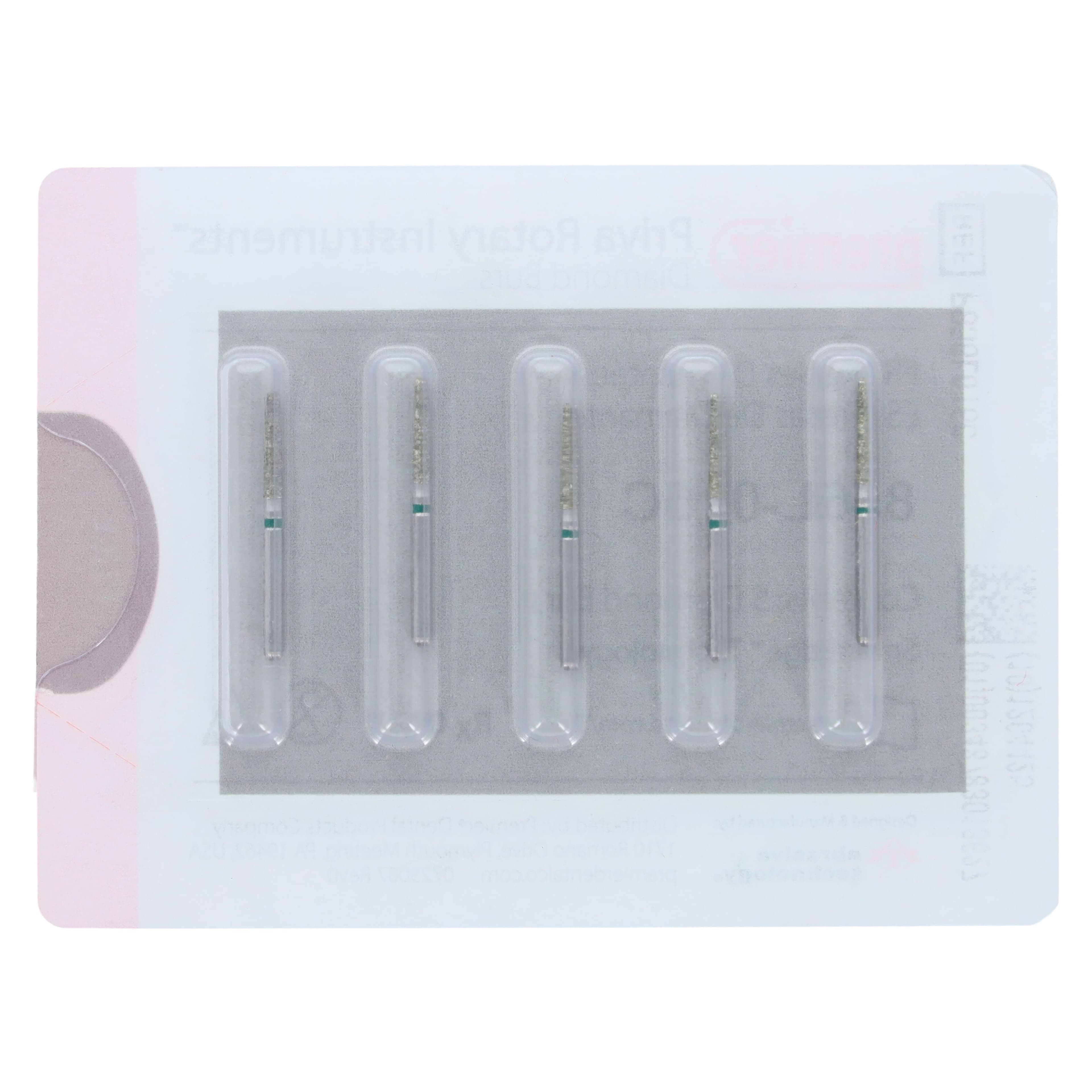 Priva Rotary Instruments Diamond Bur, FG, Round End Taper, Coarse, Green, 1.6 mm Head Diameter, 5/Pkg, #856L-016C thumbnail 5