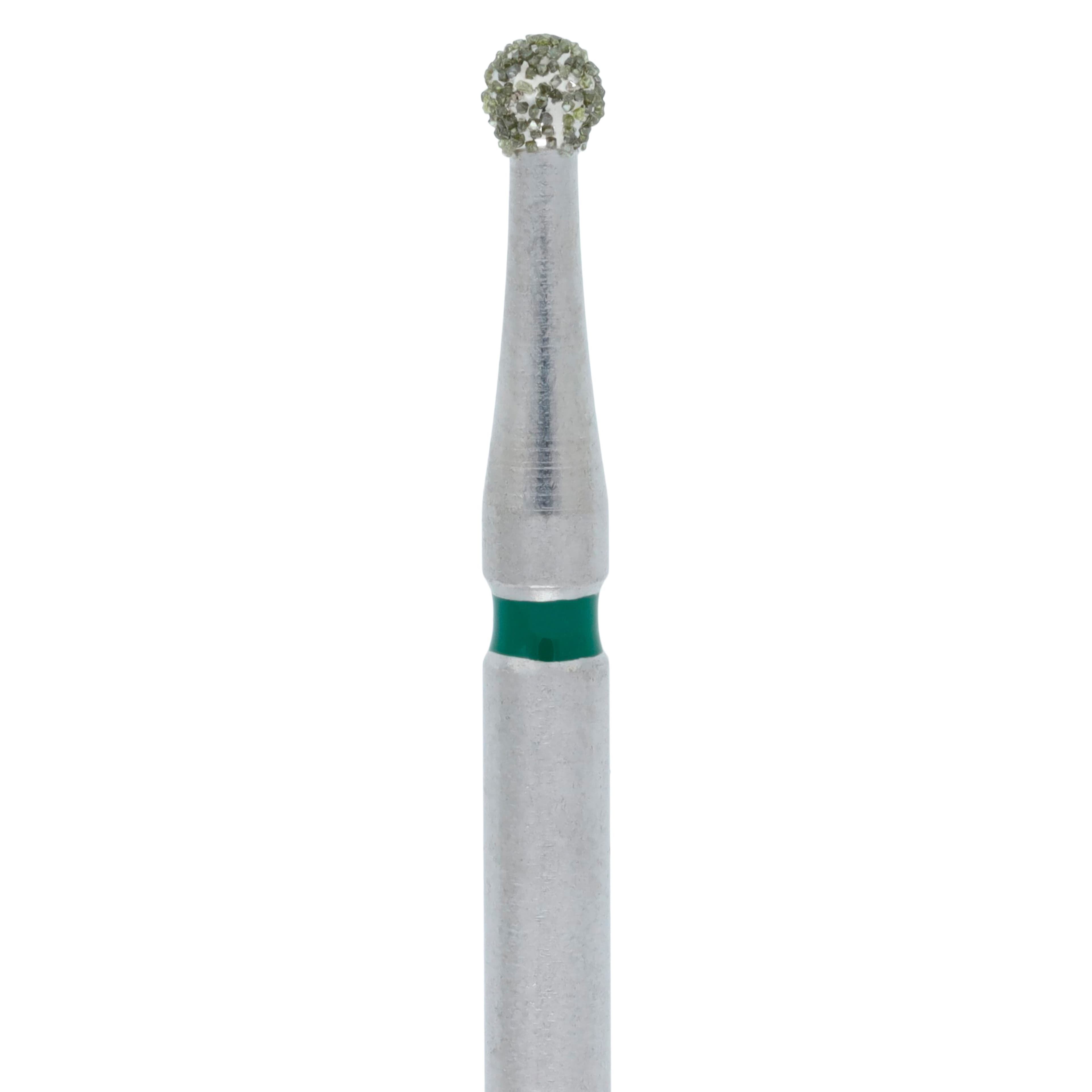 Priva Rotary Instruments Diamond Bur, FG, Round, Coarse, Green, 1.6 mm Head Diameter, 5/Pkg, 801-016C thumbnail 2