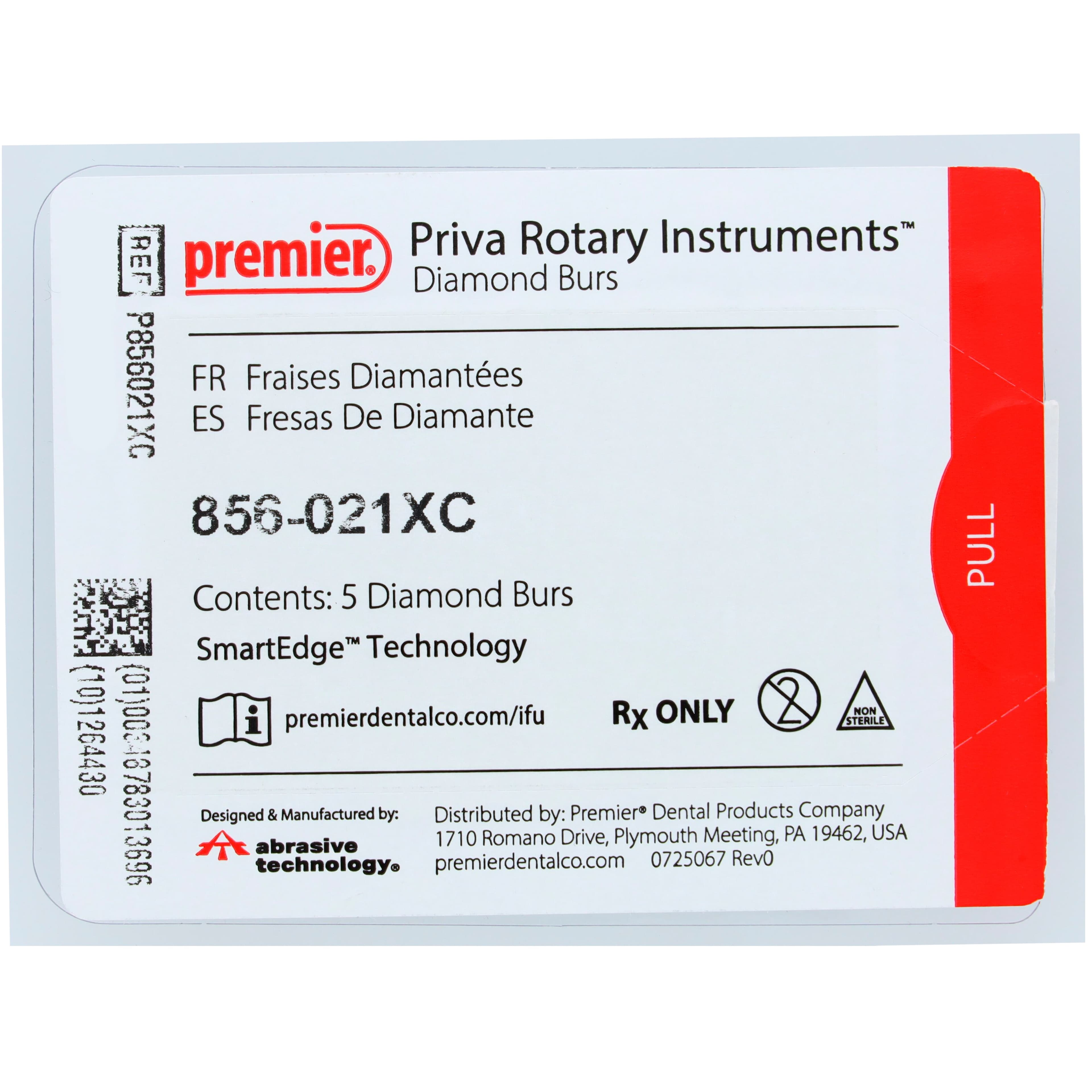 Priva Rotary Instruments Diamond Bur FG, Round End Taper, Extra Coarse, Black, #856-021XC, 2.1 mm Head Diameter, 5/Pkg thumbnail 4