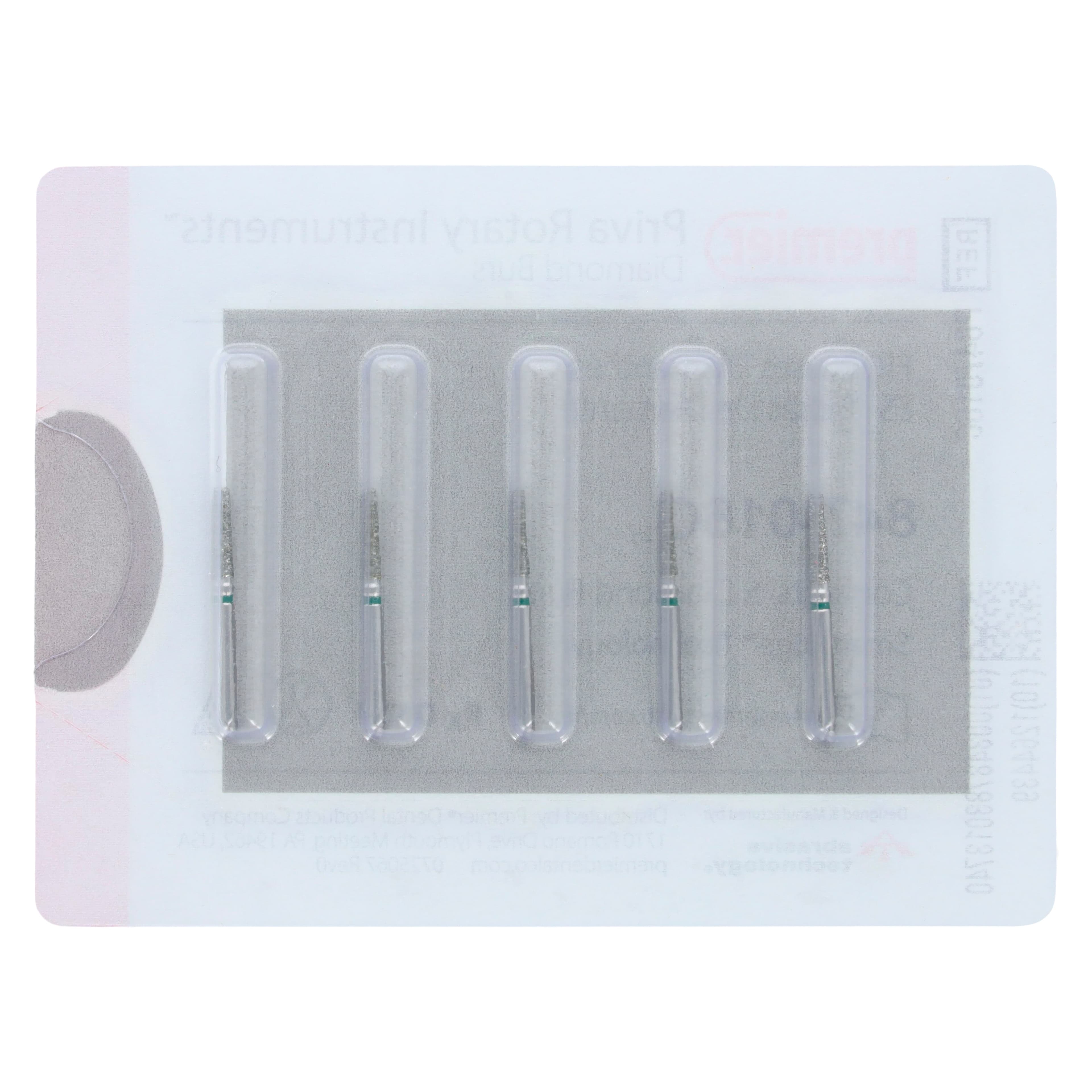 Priva FG #847.016 Coarse Grit Flat End Taper Diamond Burs, 5/Pk, Green Band, P847016C thumbnail 5