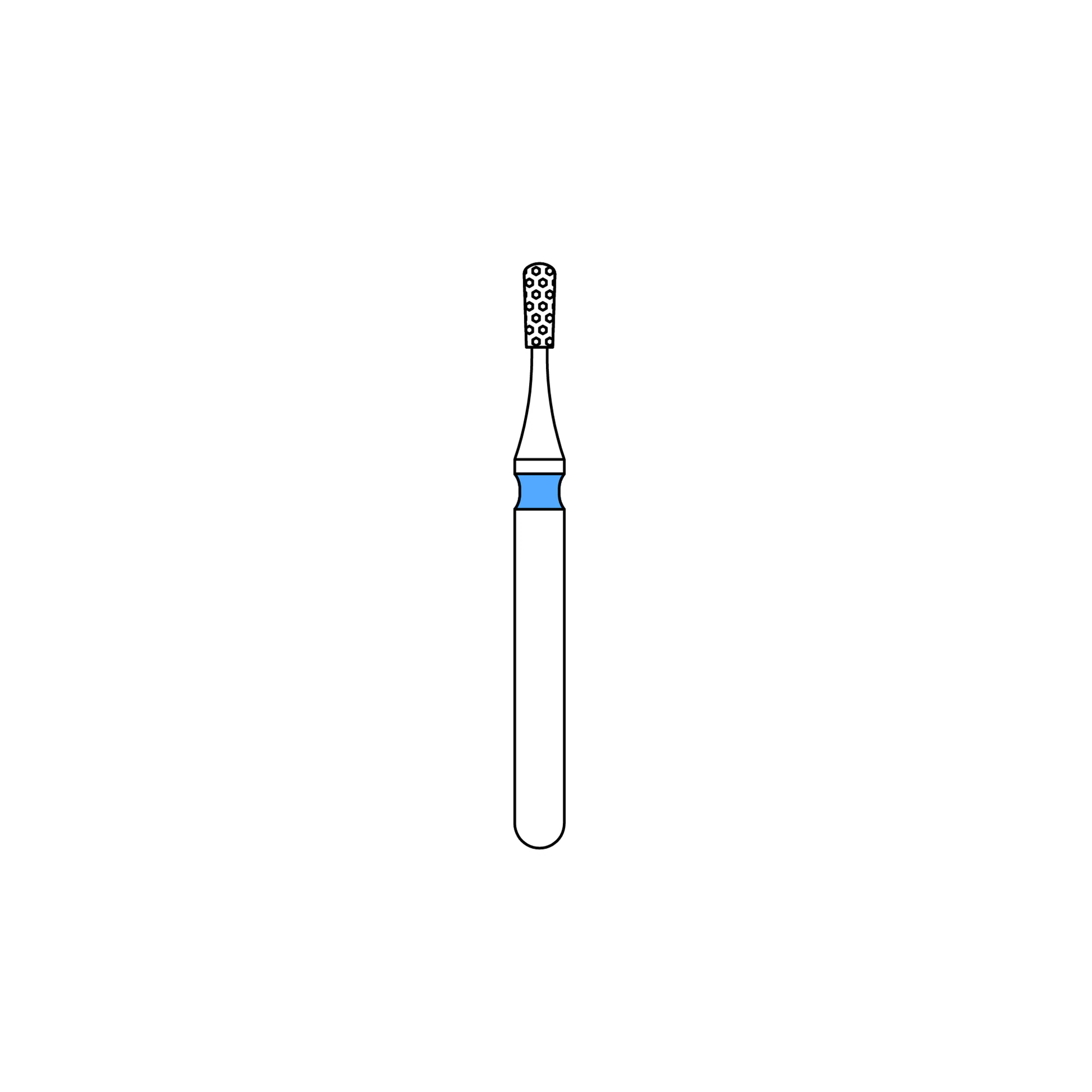 Priva Rotary Instruments Diamond Bur, FG, Pear, Medium Grit, Blue Ring, #830-010M, 1.0 mm Head Diameter, 5/Pkg - Priva Rotary Instruments Diamond Burs – FG, Medium, Blue, Pear, # 830, 5/Pkg - 1.0 mm Head Diameter - Image 1