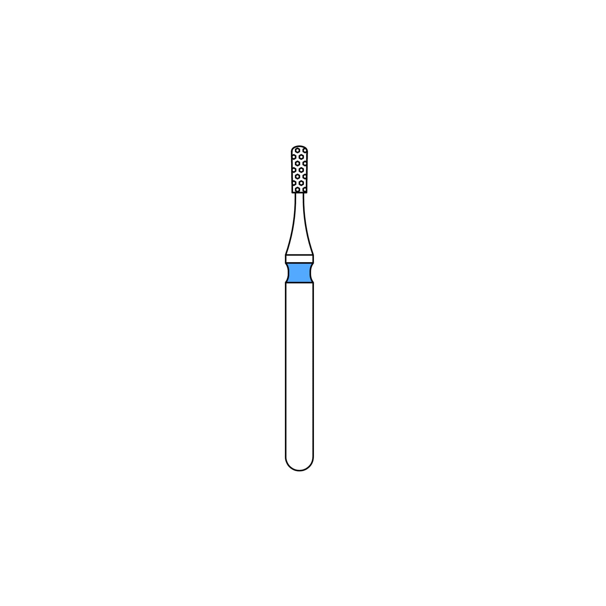 Priva Rotary Instruments Diamond Bur, FG, Pear, Medium Grit, Blue Ring, 0.9 mm Head Diameter, 5/Pkg, 830-009M - Priva Rotary Instruments Diamond Burs – FG, Medium, Blue, Pear, # 830, 5/Pkg - 0.9 mm Head Diameter - Image 1
