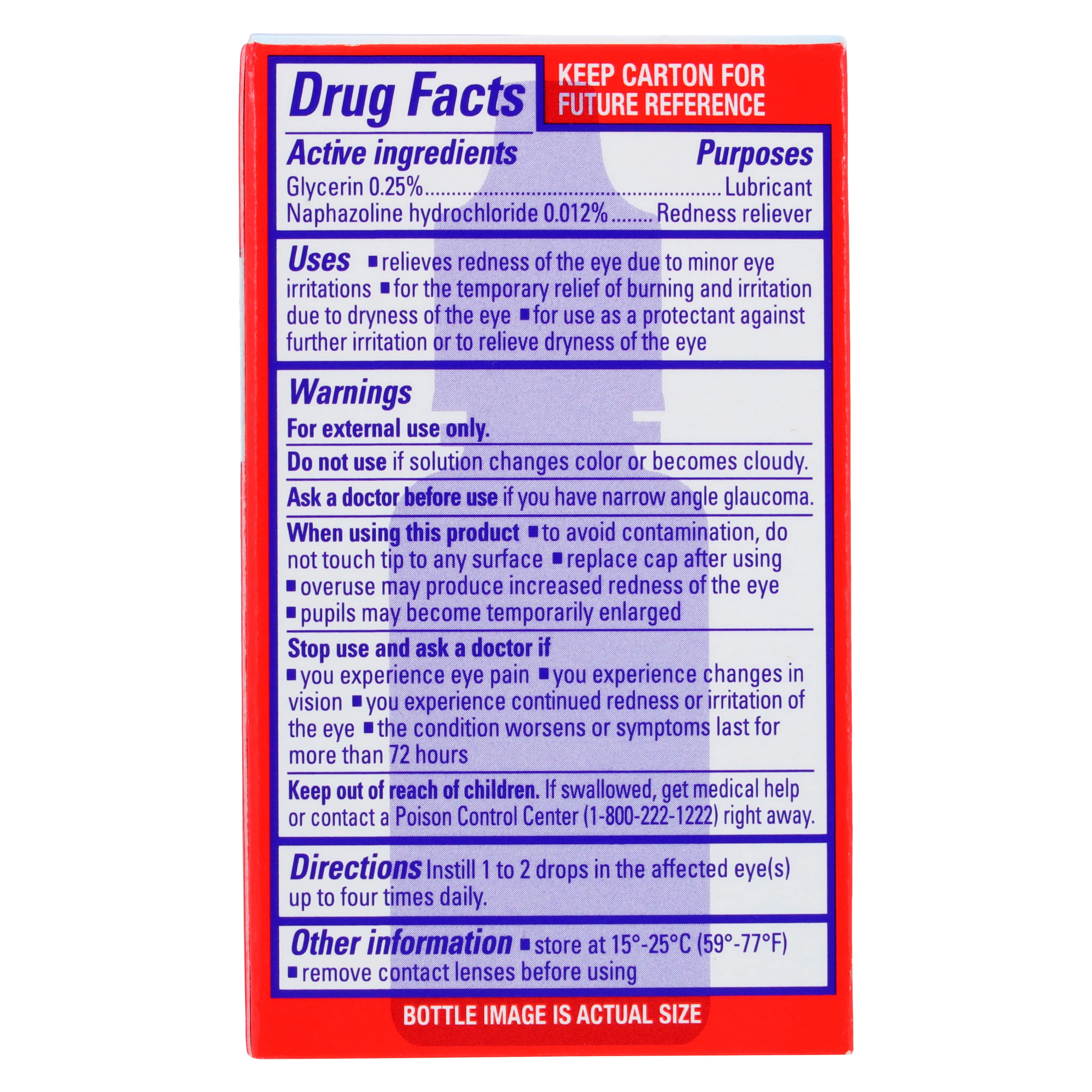 Clear Eyes Redness Relief Eye Drops, 0.5 oz Bottle thumbnail 5