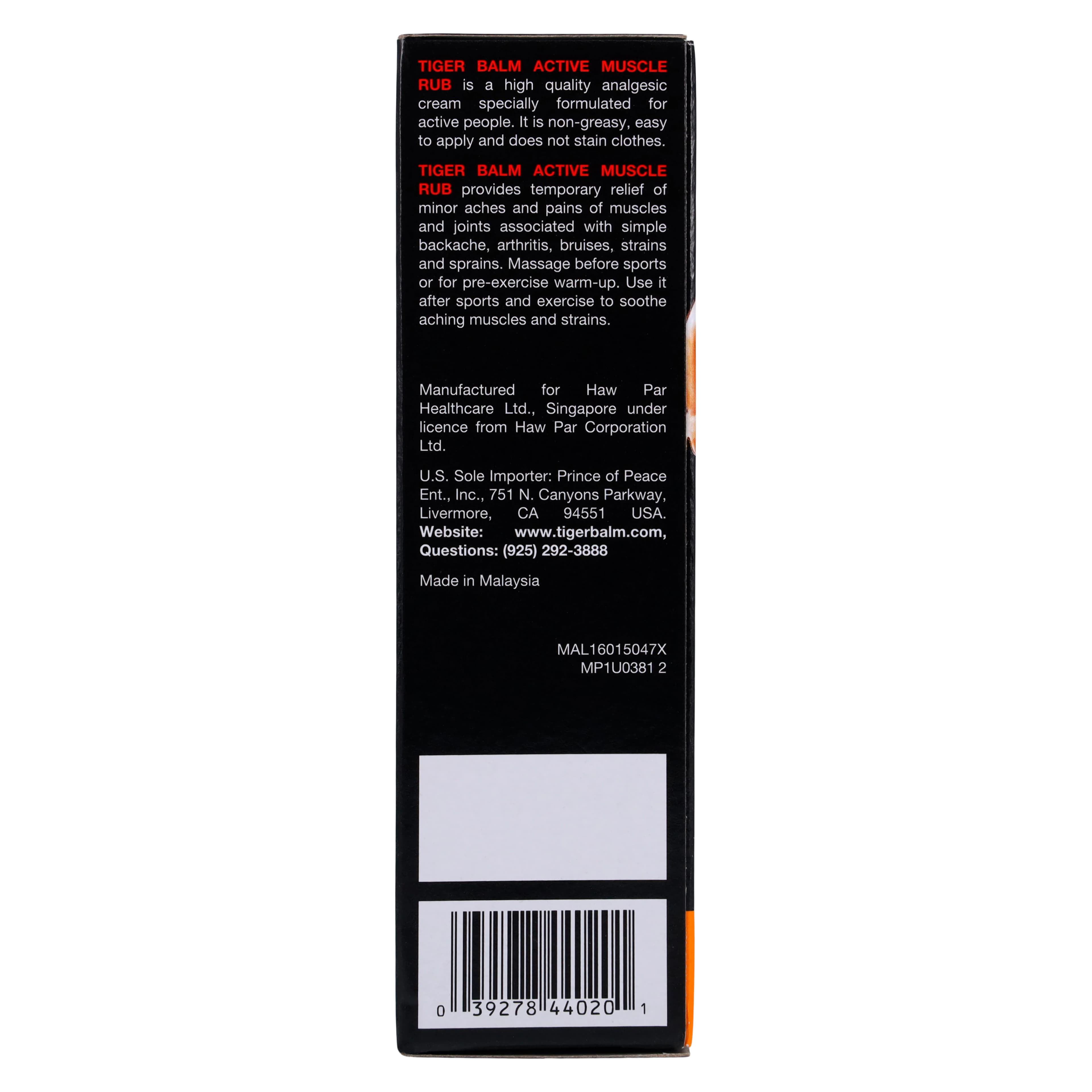 Tiger Balm Muscle Rub, Analgesic Cream, 2 oz Jar thumbnail 6