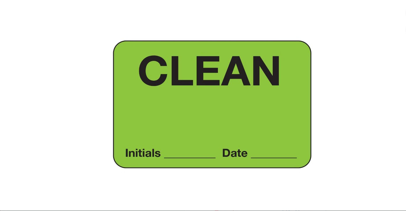 Precision Dynamics Removable Label Paper, Fluorescent Green, 4" x 2-1/8", 3" Core, 500/Roll - Label Paper Removable Clean In - Image 1