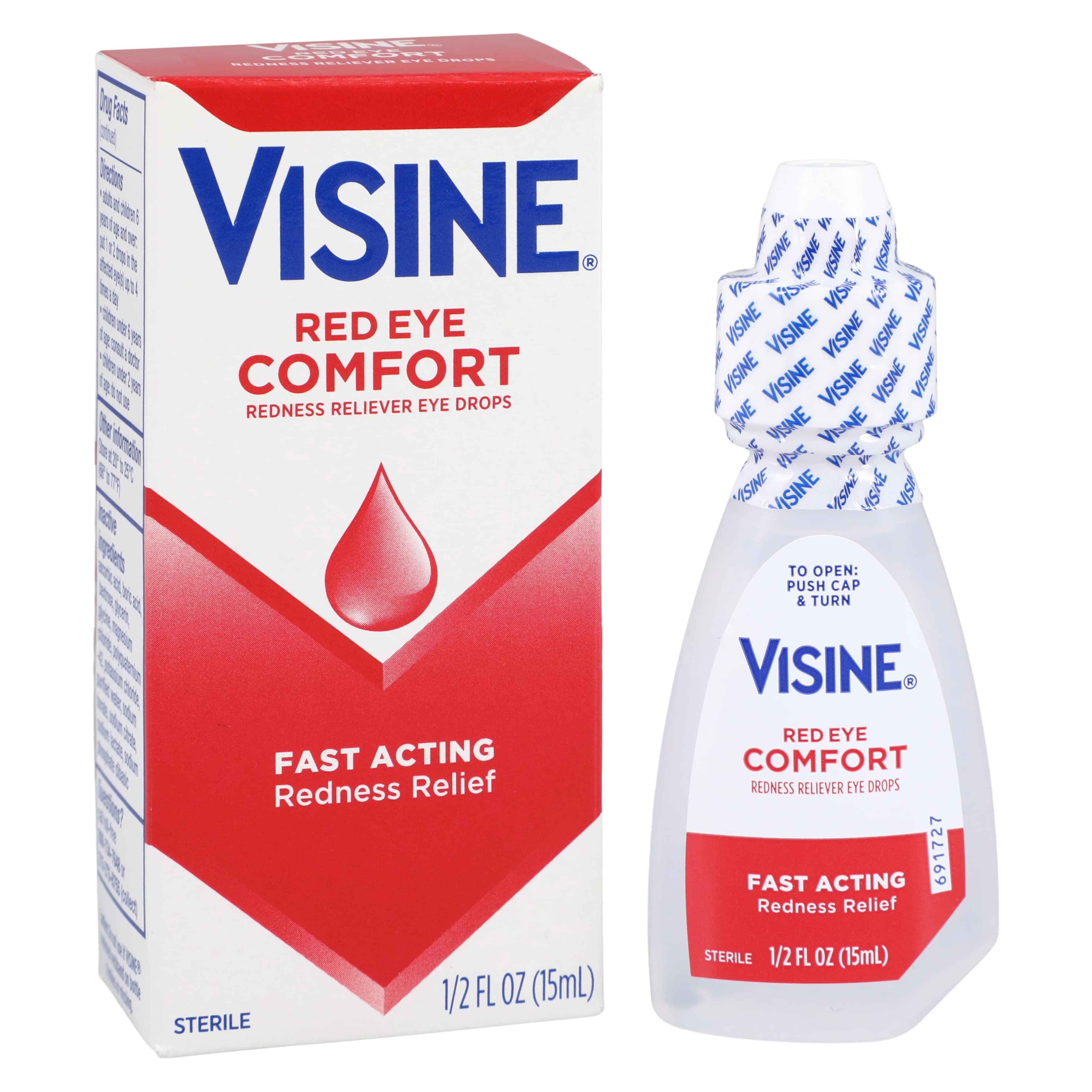 Visine Itch & Redness Relief Eye Drops, 0.5 oz Squeeze Bottle - VISINE Red Relief Eye Drops - Image 1