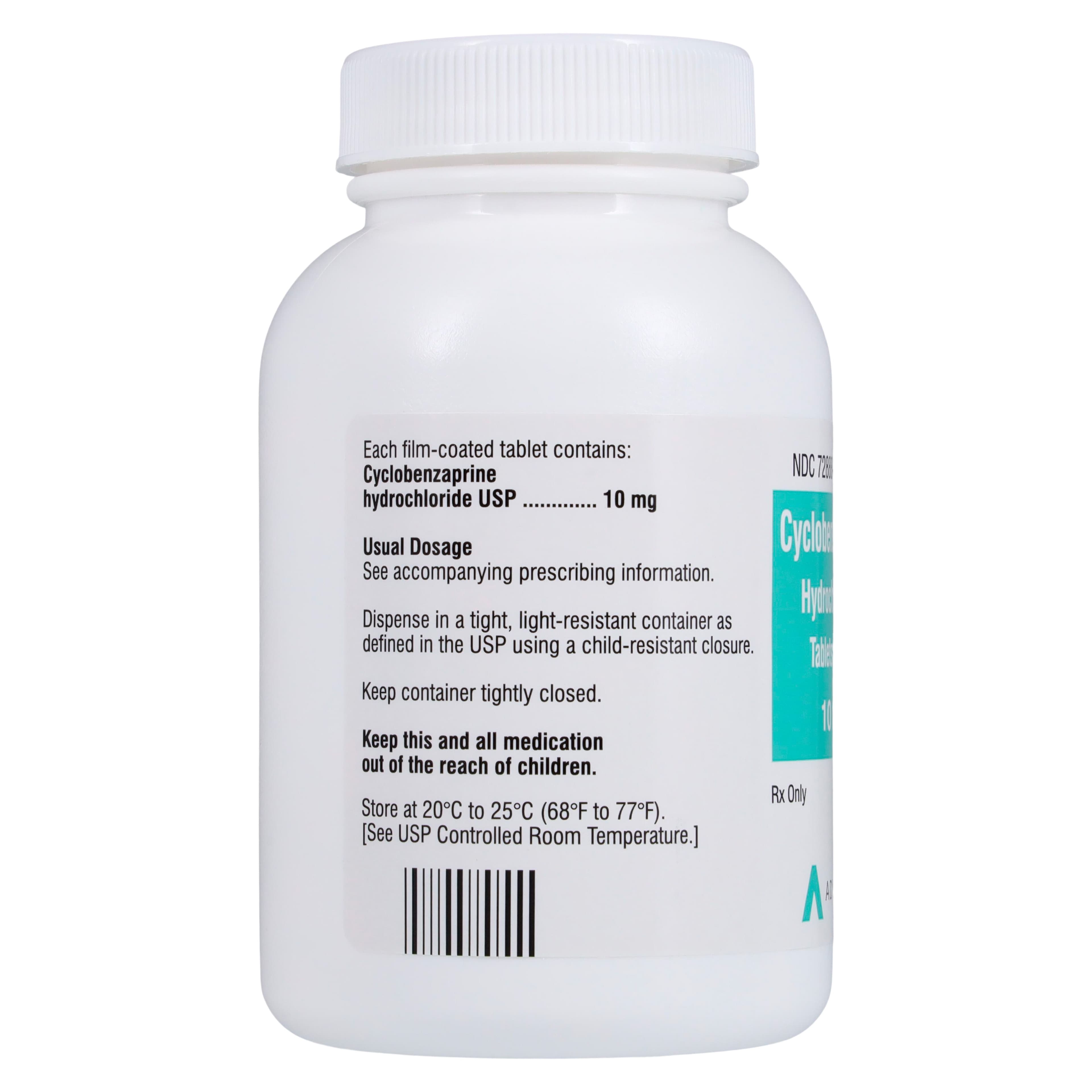 Cyclobenzaprine HCl Tablets 10 mg, 500 Count Bottle (AdvaGen Pharma) thumbnail 2