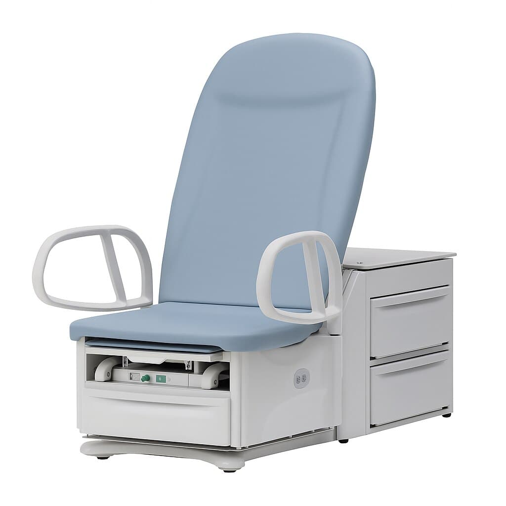 Brewer Access High-Low PLUS Exam Table, ADA Compliant, 17" Height, Blue Fog, 450 lb Capacity, Model 6501 - Access6501 H/L Pls 17"ADA Comp - Image 1