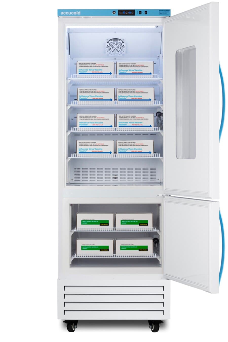 Accucold Performance Series Pharmacy/Vaccine Fridge/Freezer, Glass Door Fridge/Solid Door Freezer, Right Hinge (Factory Reversible), Automatic/Manual Defrost thumbnail 3