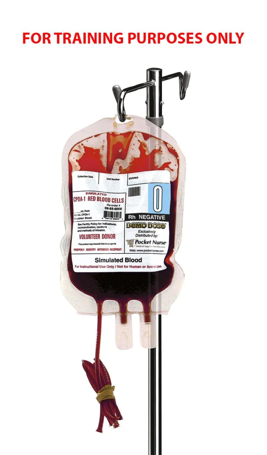 Nasco Healthcare Simulated Blood Bag DemoDose, 450 mL, Each - Simulate Blood Bag DemoDose - Image 1