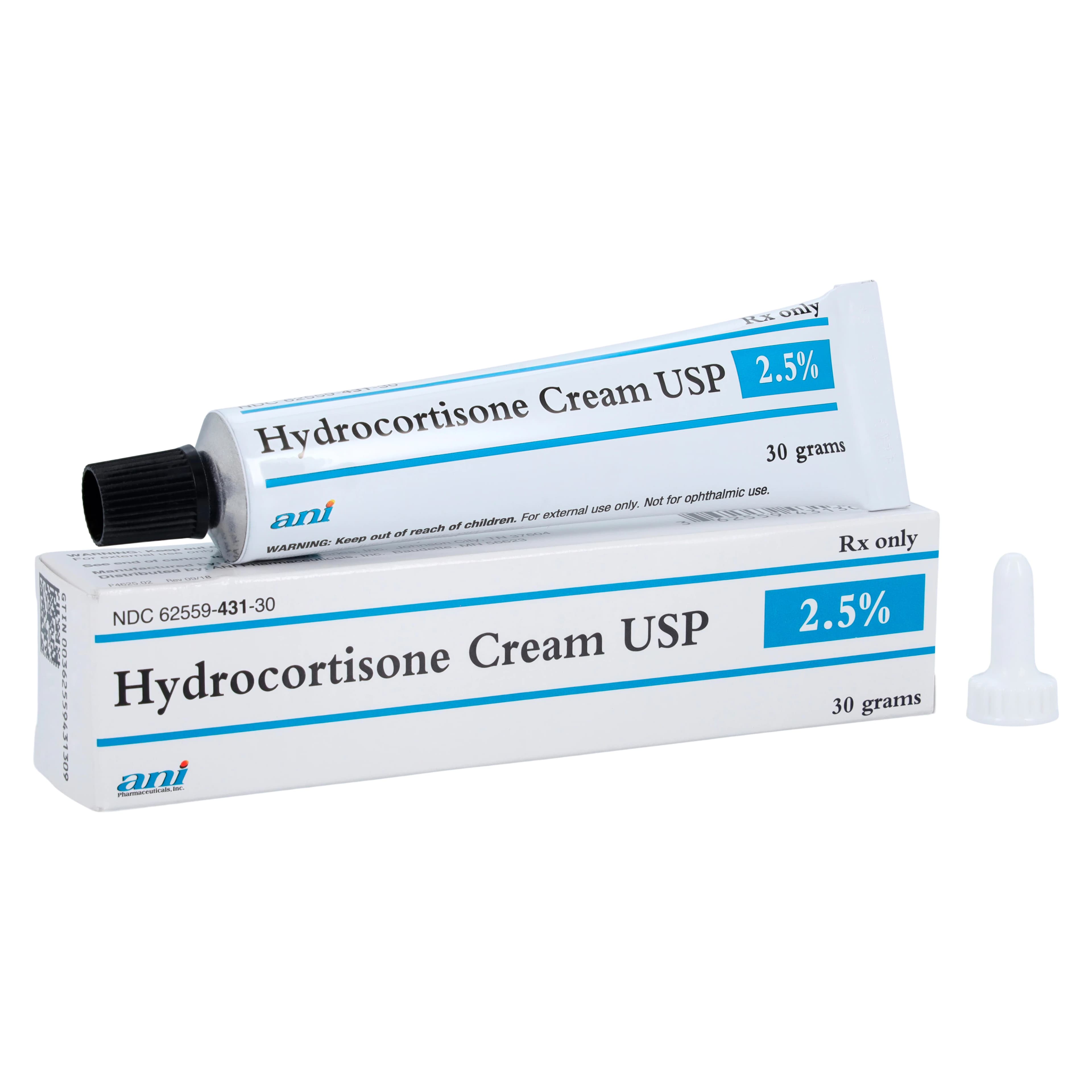 Hydrocortisone Topical Cream 2.5%, 30 g Tube (ANI Pharmaceutical) - Hydrocortisone Rectal Cream - Image 1