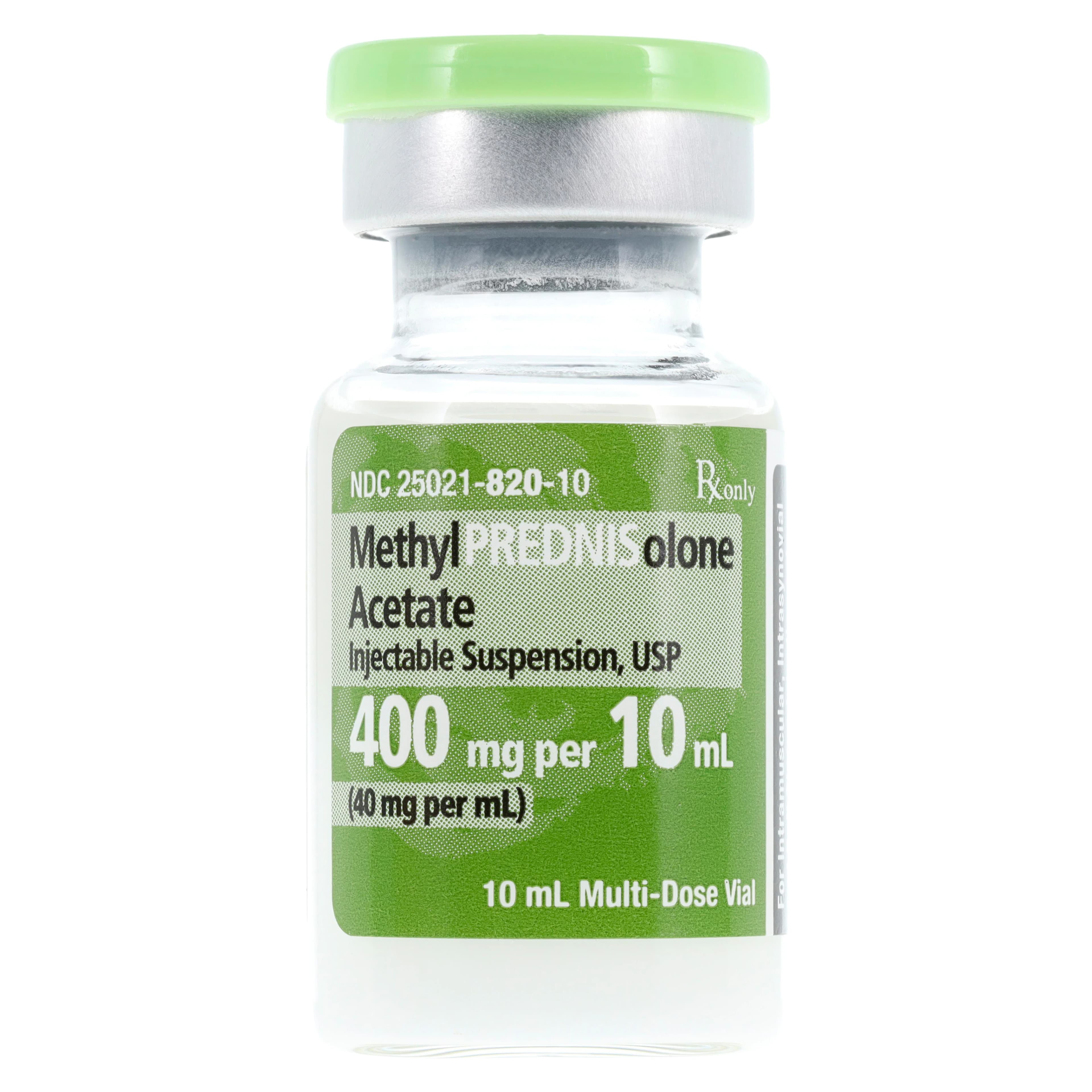 Methylprednisolone Acetate Injection, 40 mg/mL, 10 mL Multi-Dose Vial, Sagent Pharmaceuticals thumbnail 3