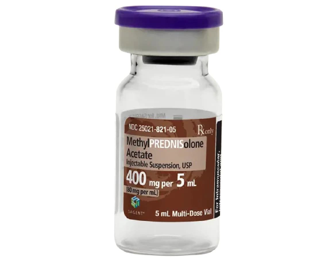 Methylprednisolone Acetate Injection 80 mg/mL, Multi-Dose Vial, 5 mL, Sagent Pharmaceuticals thumbnail 2