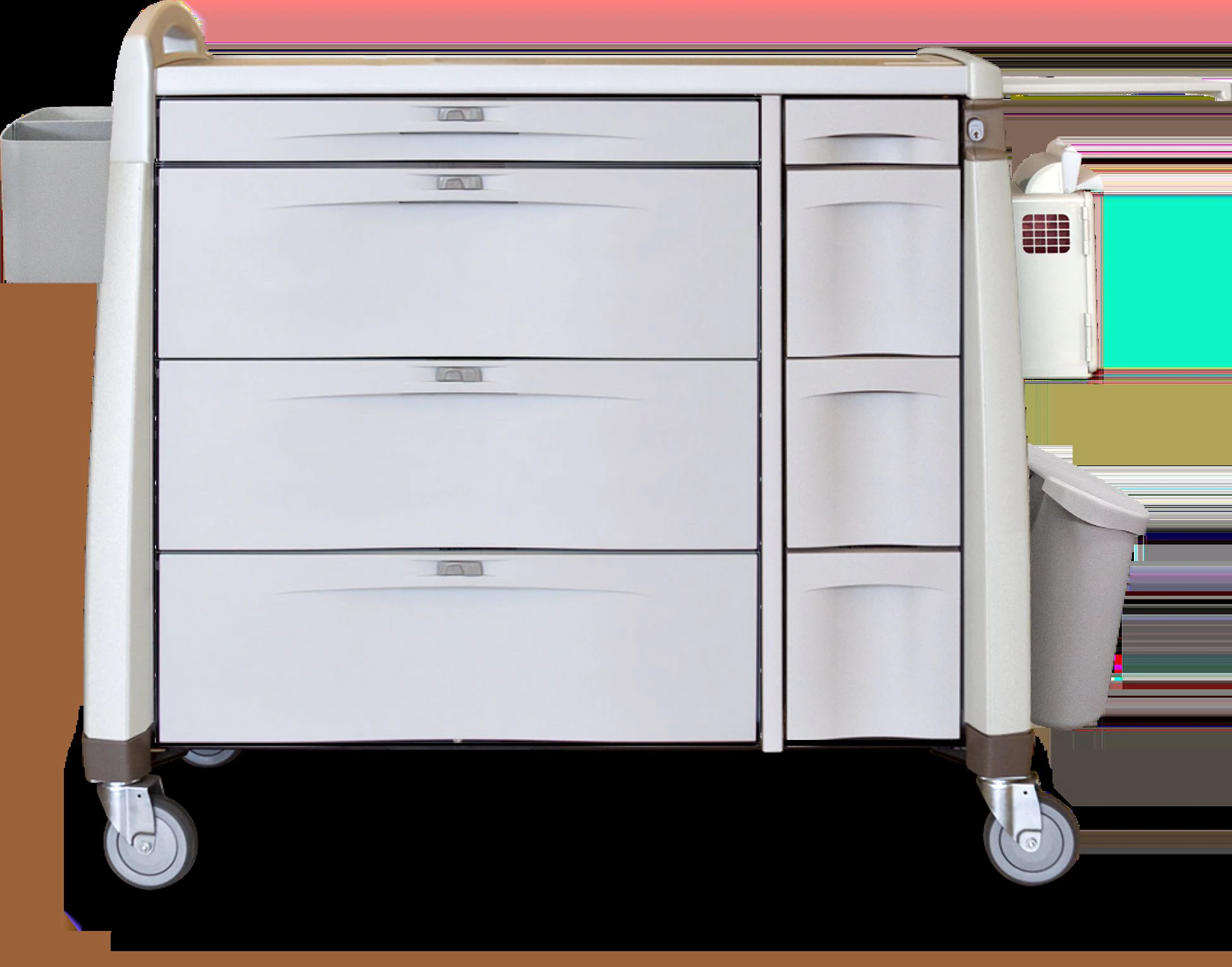 Capsa Solutions PCXL Medication Cart, 8 Drawer, Punch Card Lock (PCX) - Cart Medication Punch Card PCX - Image 1