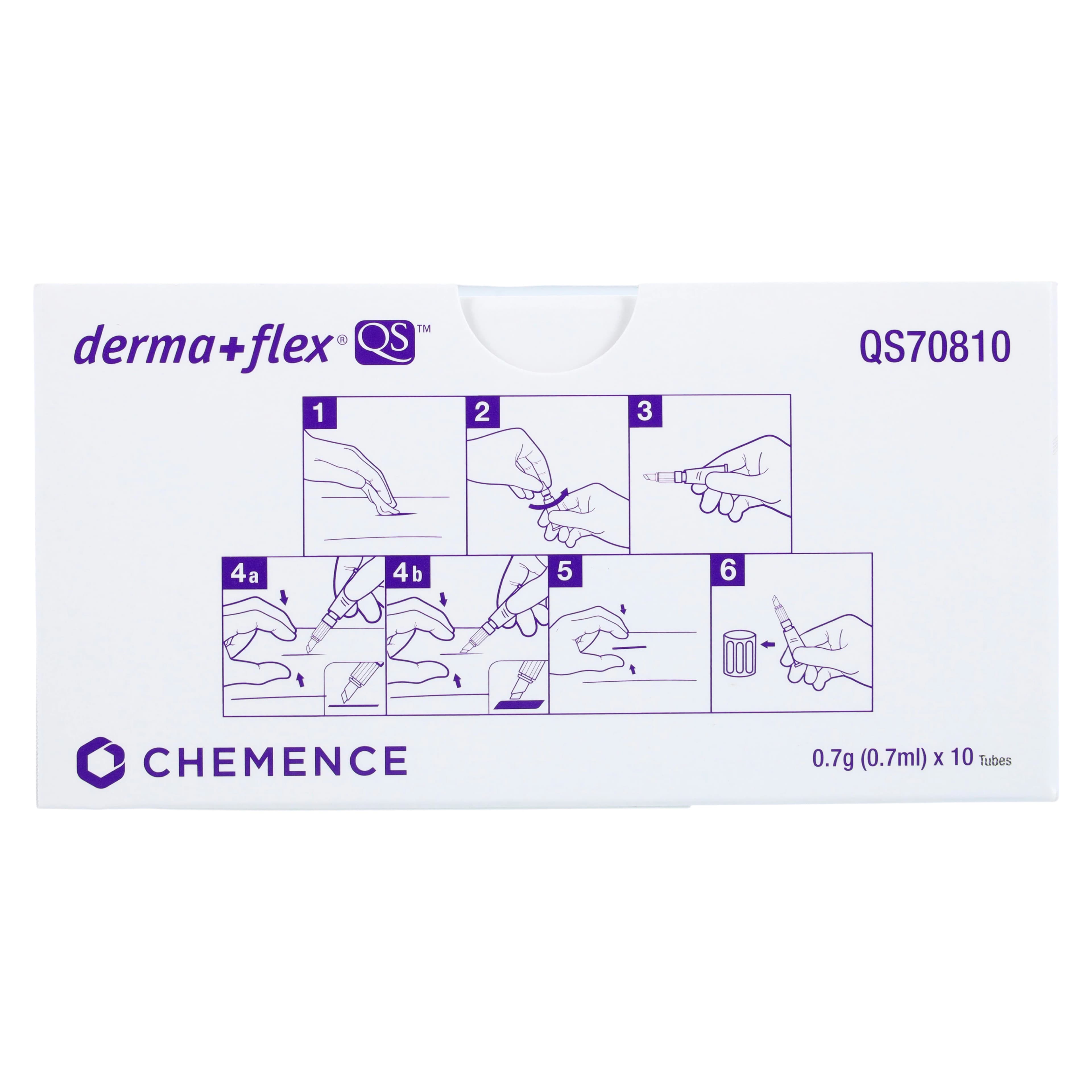 DermaFlex QS Topical Skin Adhesive, 2-Octyl Cyanoacrylate, 0.7mL, Purple, 10/Box thumbnail 5