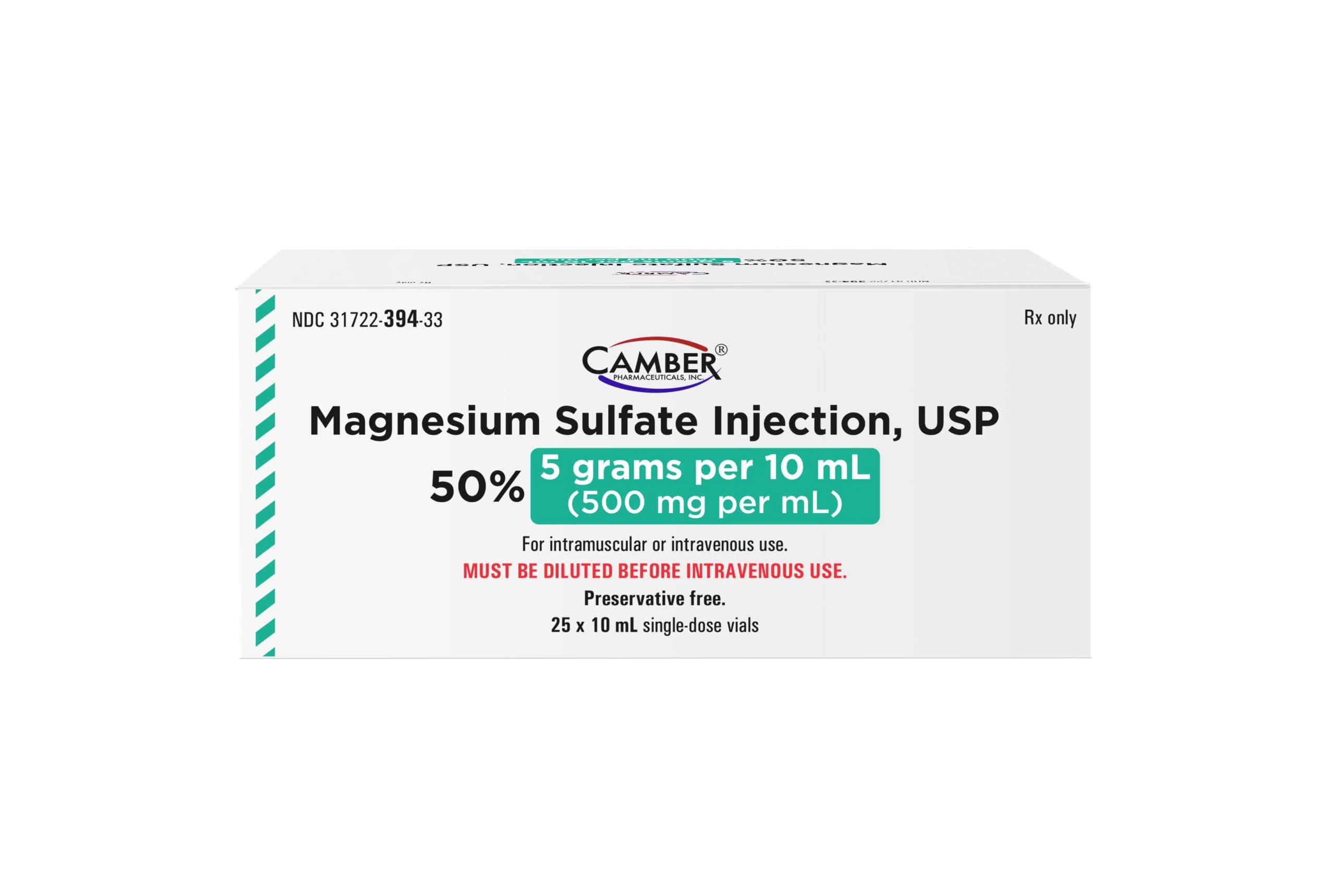 Magnesium Sulfate Injection 50% SDV 10mL, 25/Package thumbnail 2