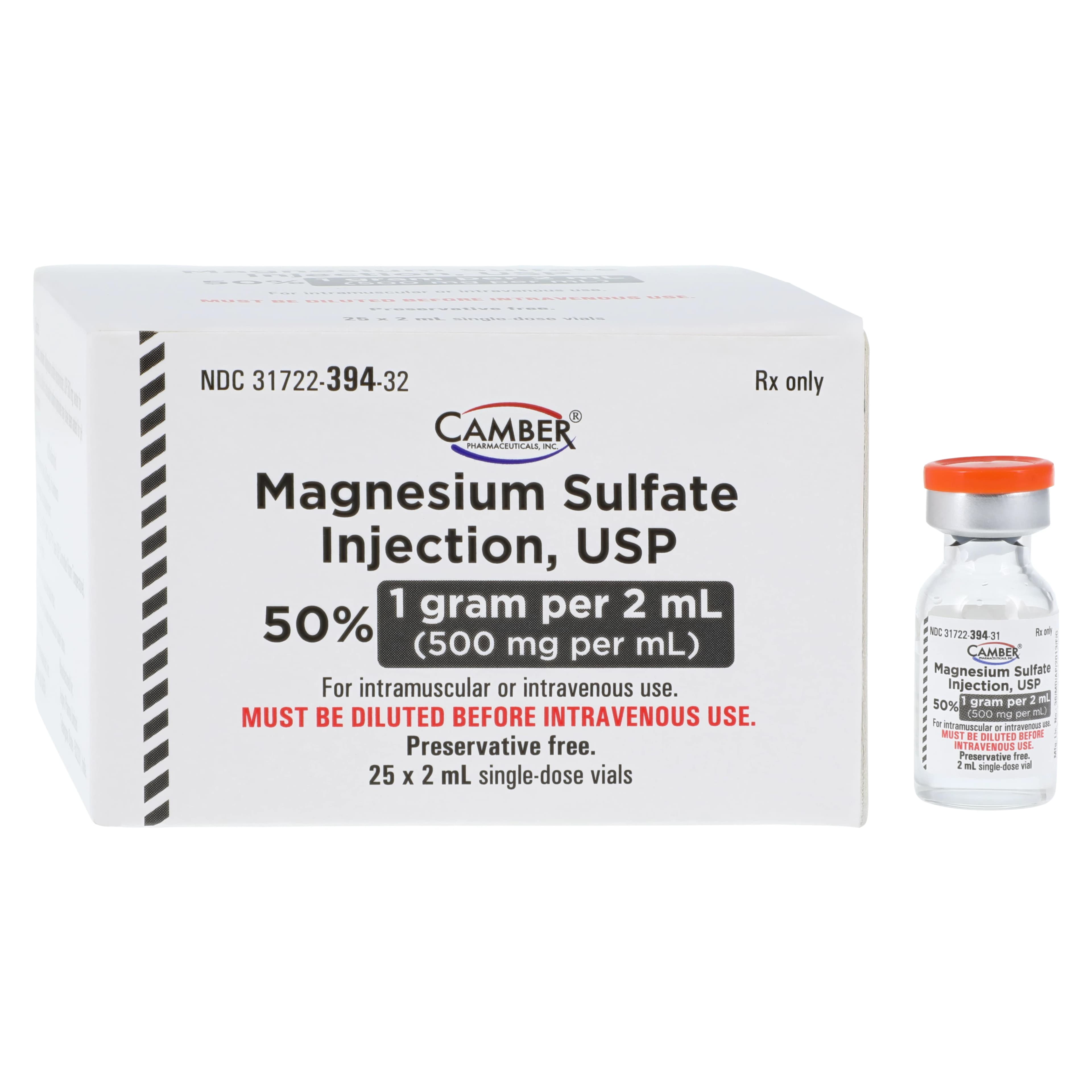 Magnesium Sulfate Injection 50% SDV 2mL, 25/Package thumbnail 2