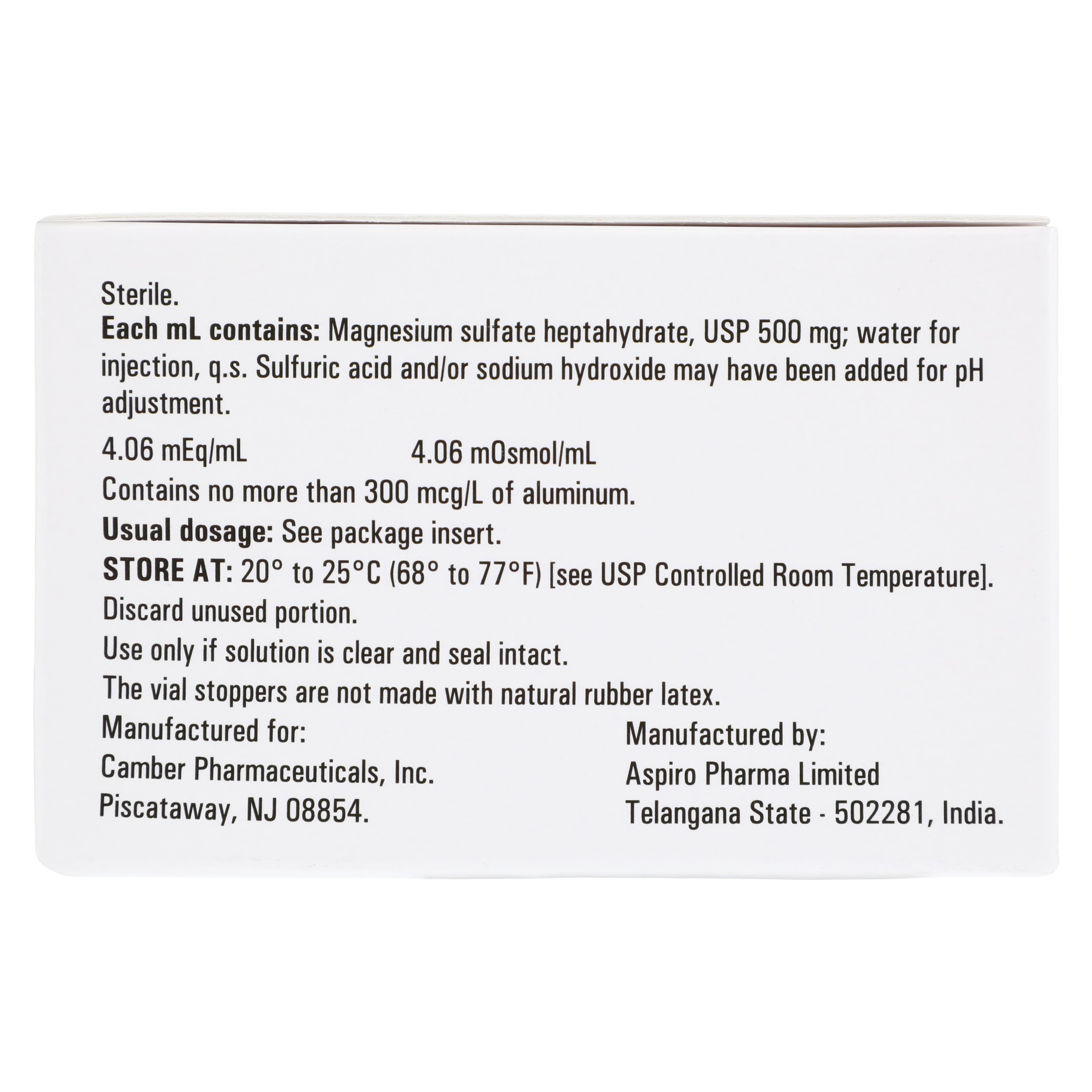 Magnesium Sulfate Injection 50% SDV 2mL, 25/Package thumbnail 6