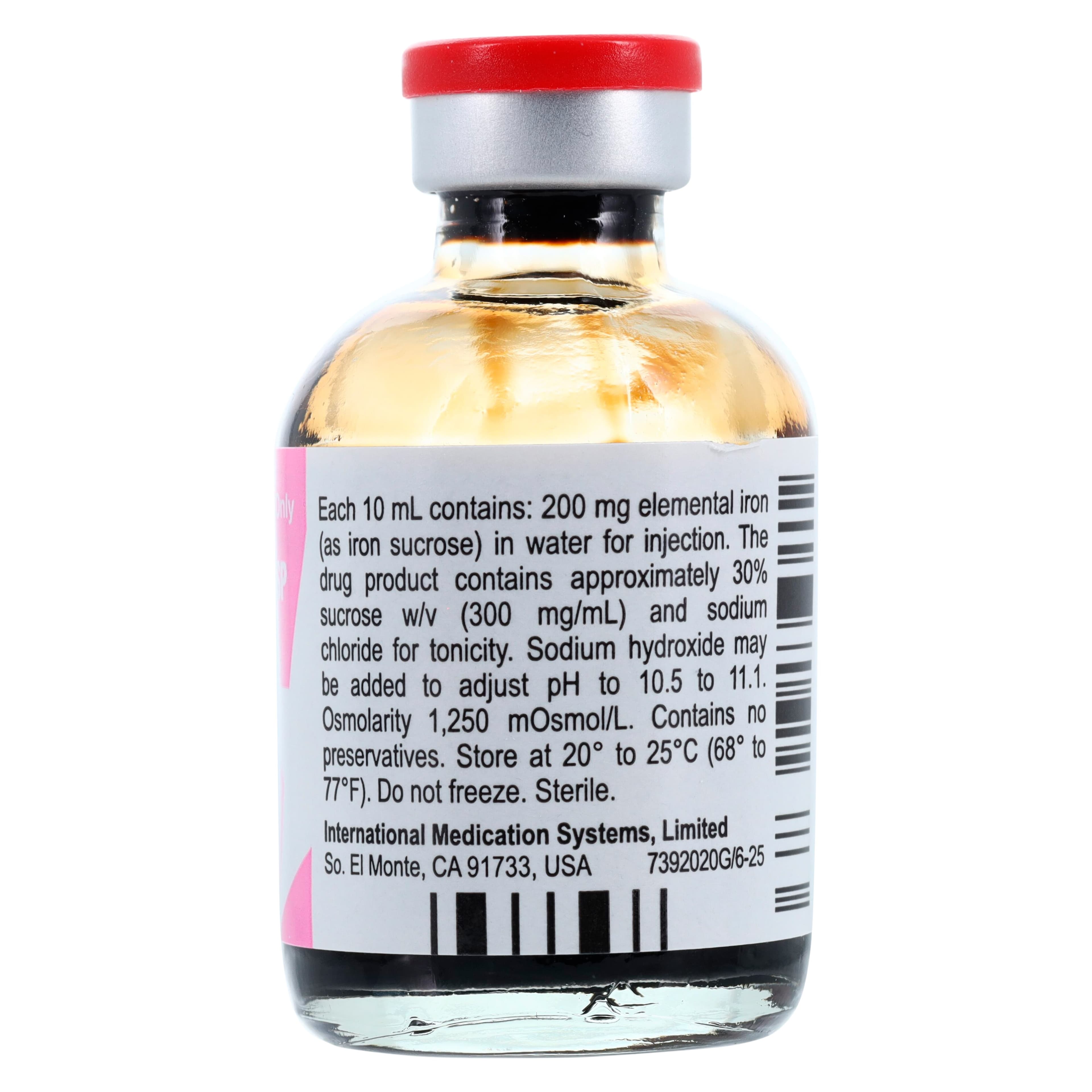 Iron Sucrose Injection 20 mg/mL, Single-Dose Vial 10 mL, 5/Package thumbnail 3