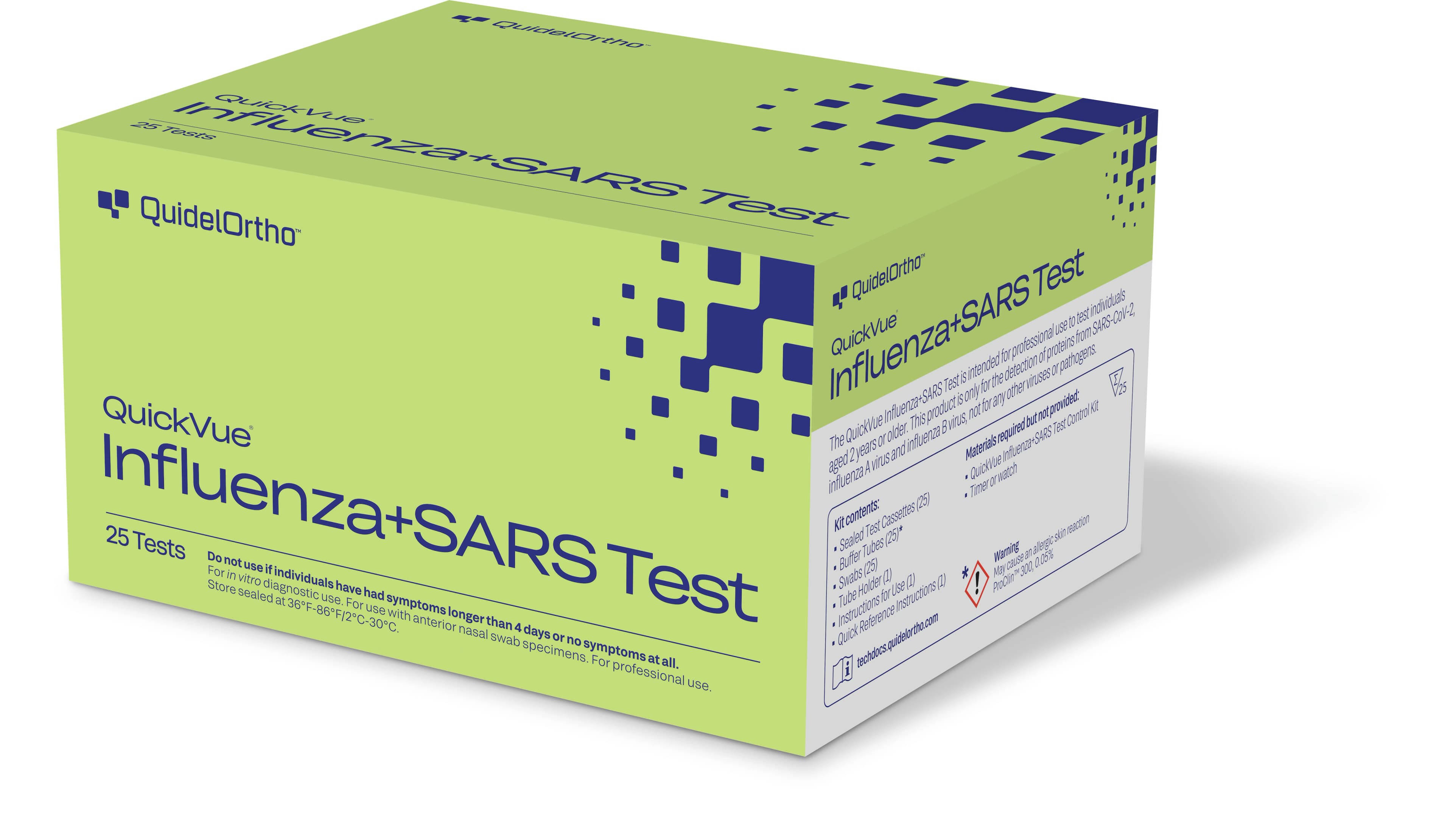 QuickVue Flu SARS Combo Test, 25/Kit - Quickvue Flu SARs Combo Test - Image 1