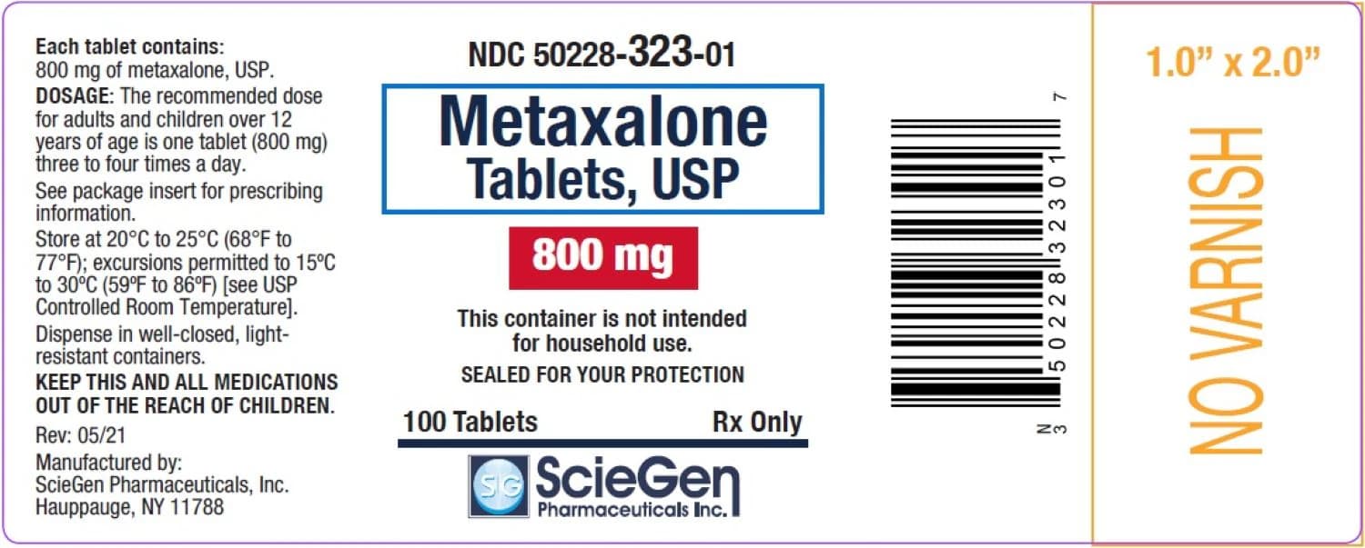 Metaxalone Tablets 800mg, 100 Count Bottle (Sciegen Pharmaceuticals) - Metaxalone Tablets - Image 1