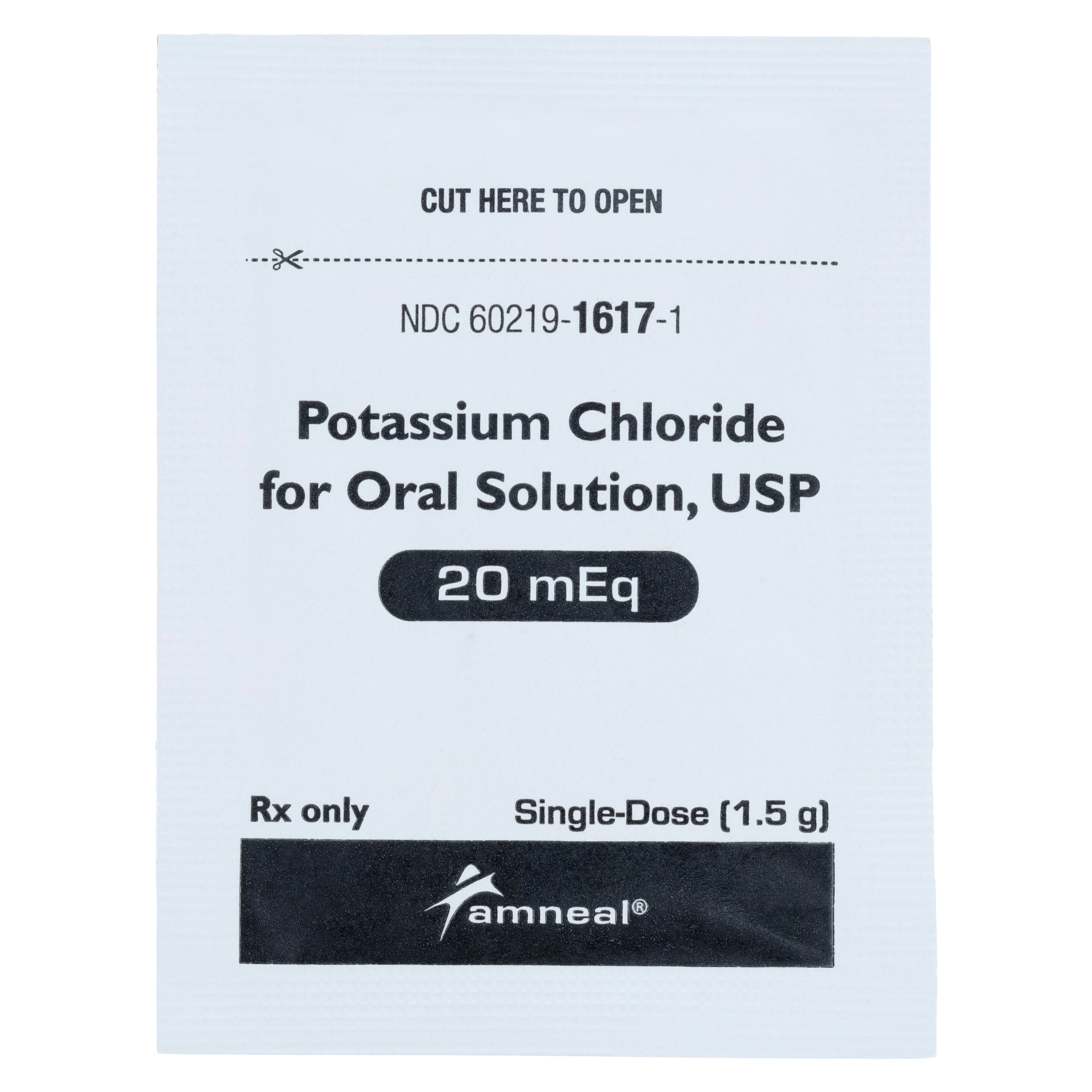 Potassium Chloride Powder for Oral Suspension, 20 mEq, 100 Packets/Box, Amneal thumbnail 3
