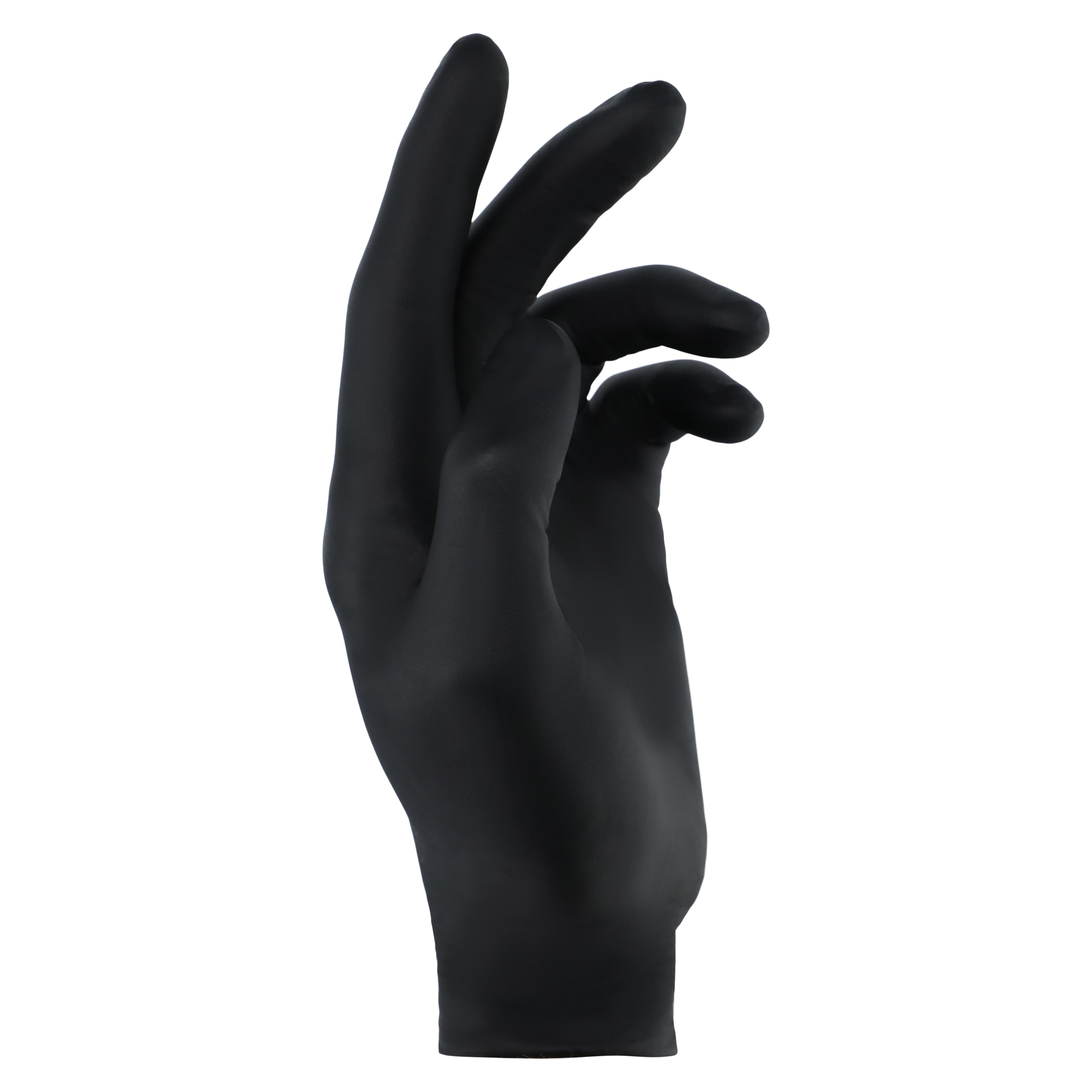Black Maxx® Extreme Nitrile Exam Gloves, Large, Black, Powder-Free, Non-Sterile, Textured, 100/Box, Case of 10 Boxes thumbnail 2