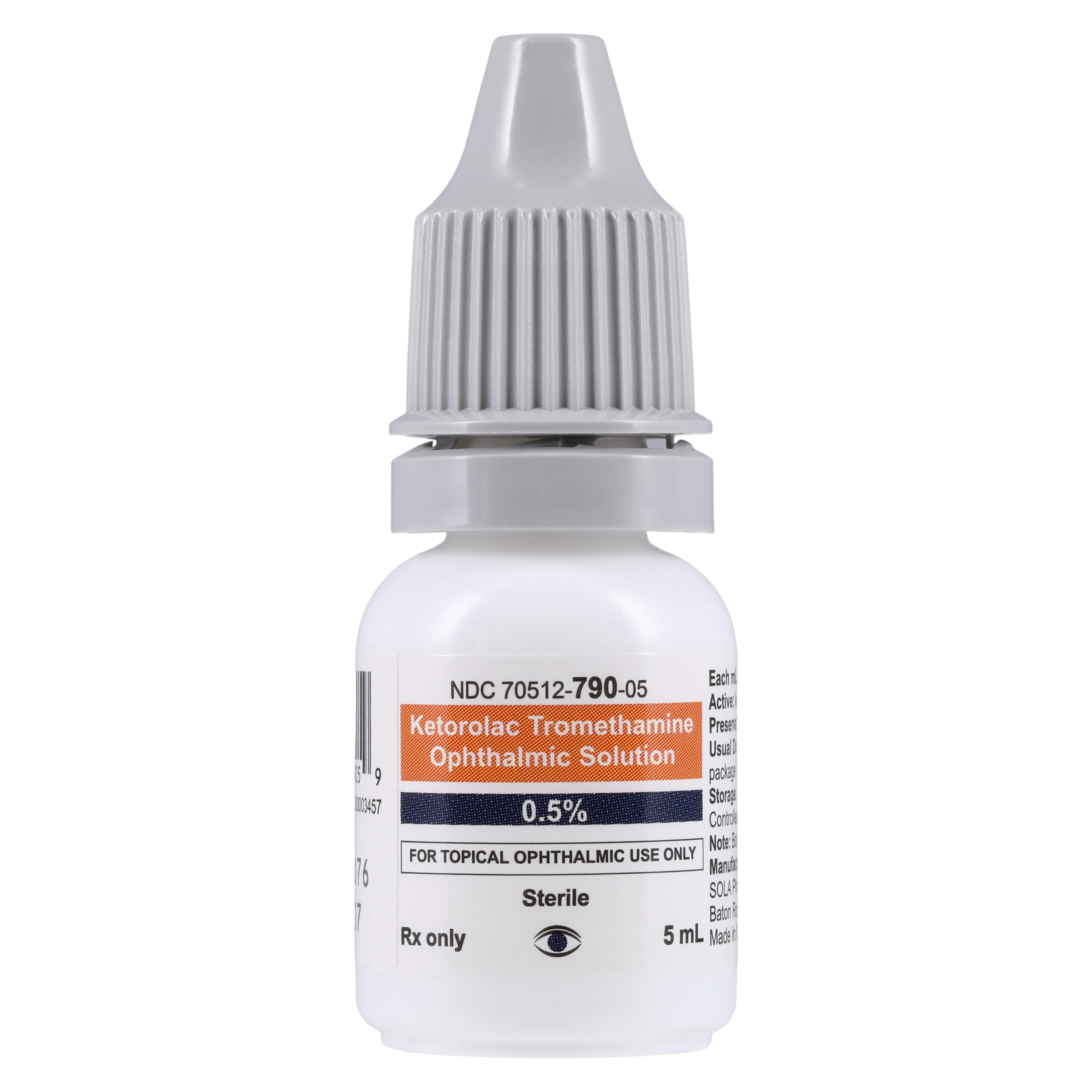 Ketorolac Tromethamine Ophthalmic Solution 0.5%, 5mL Bottle, Each thumbnail 2