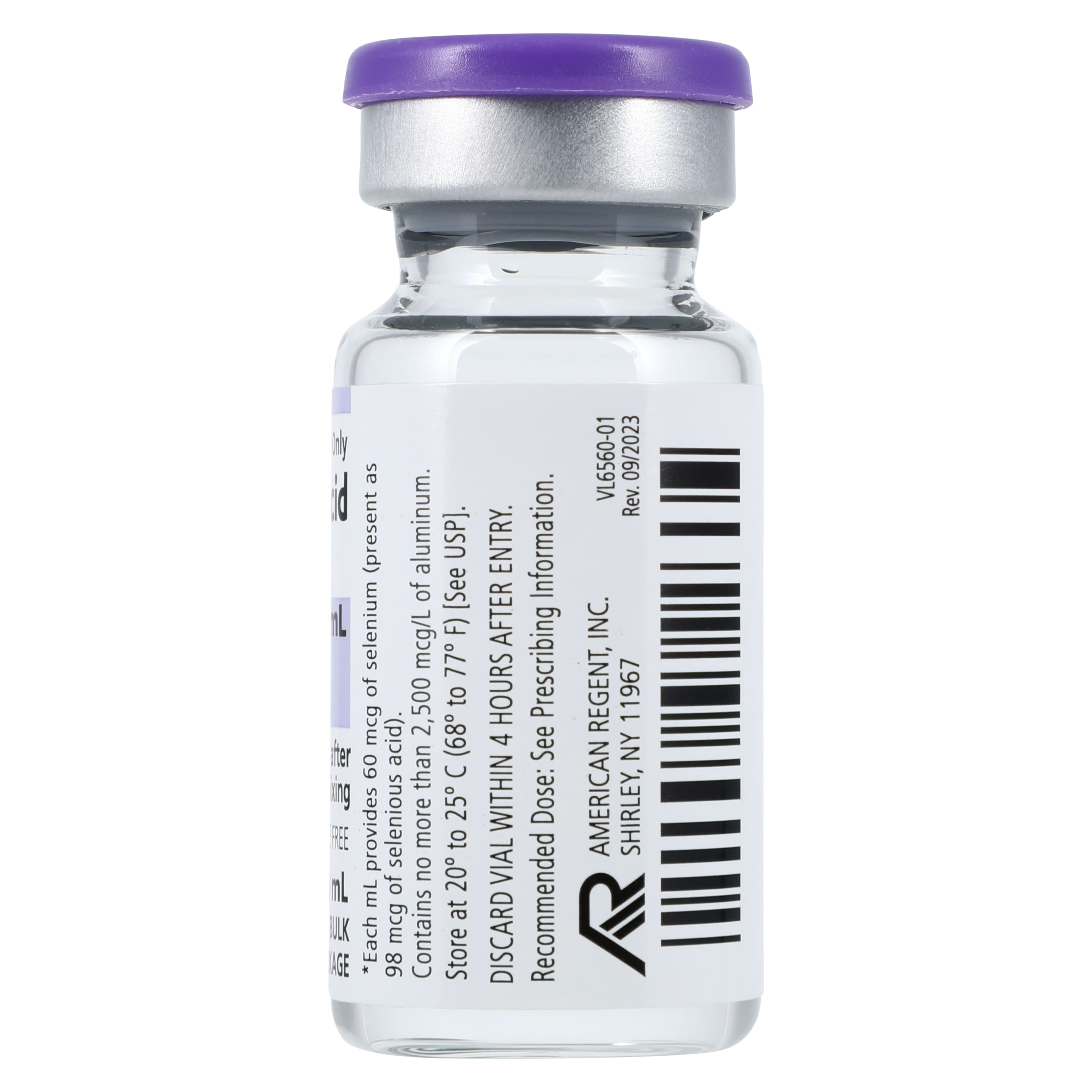 Selenious Acid Injection 60 mcg/mL Pharmacy Bulk Pack, 10 mL Vial, 5/Package thumbnail 3