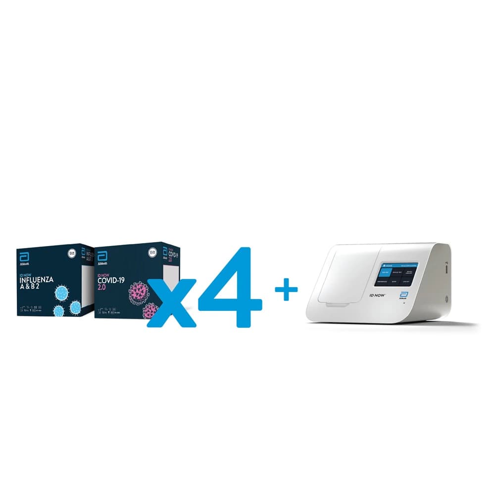 Abbott ID NOW COVID-19/Flu A&B Promo Test Kit with ID NOW Analyzer and 4 Tests, CLIA Waived - IDNOW Anlyzr Promo Smple Test - Image 1