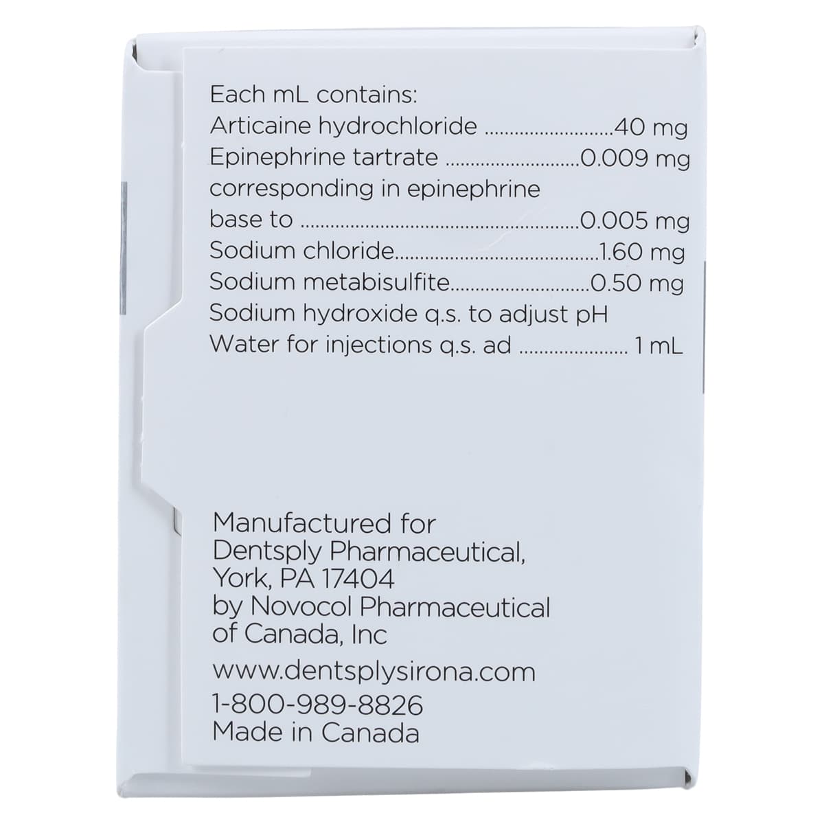 Articadent 4% Articaine HCl with Epinephrine 1:200,000 Injection Cartridges, 1.7 mL, 50/Box, 52216 thumbnail 5