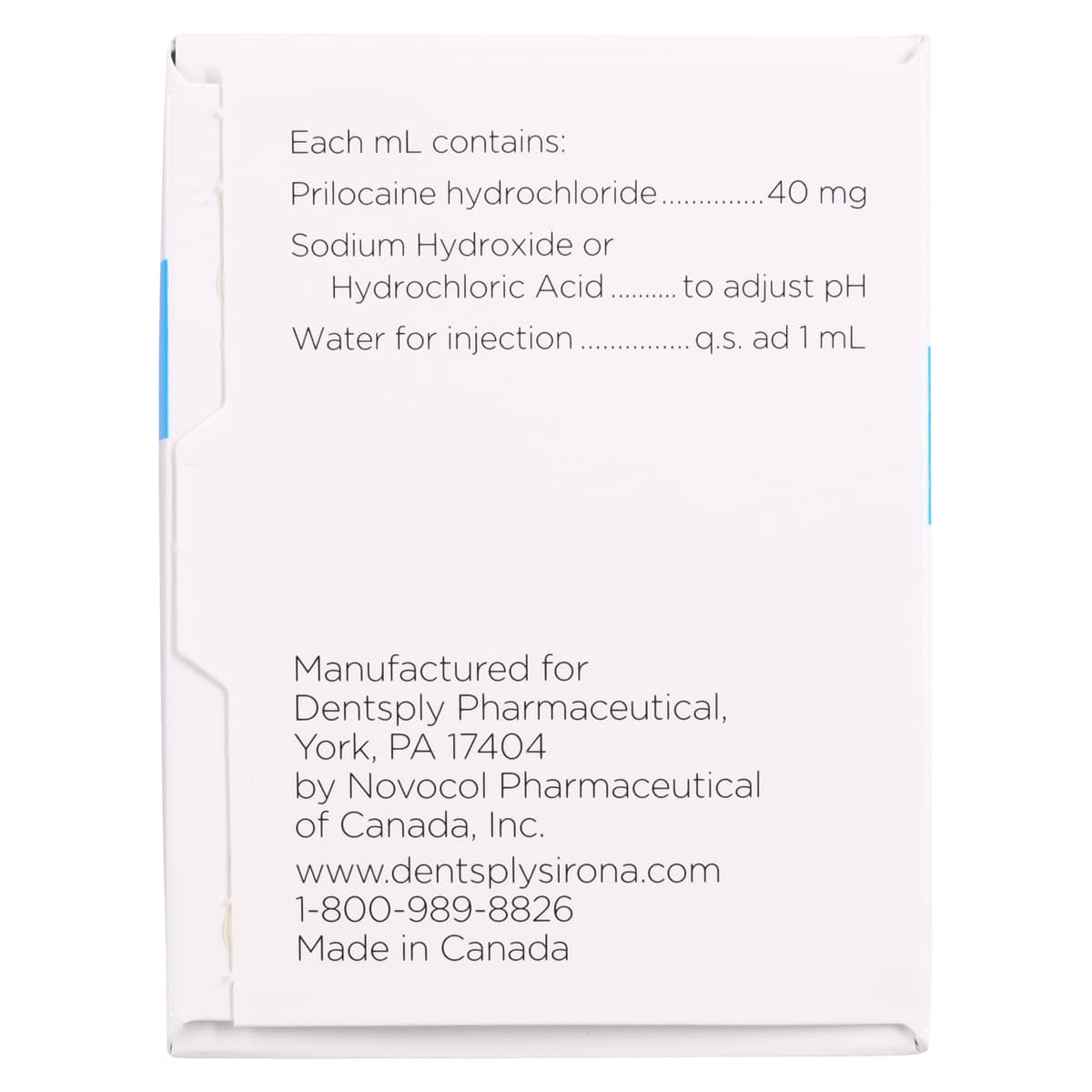 Citanest Plain 4% Prilocaine HCl Dental Anesthetic Cartridges, Without Vasoconstrictor, 1.8 mL, 50/Box, 46616 thumbnail 6