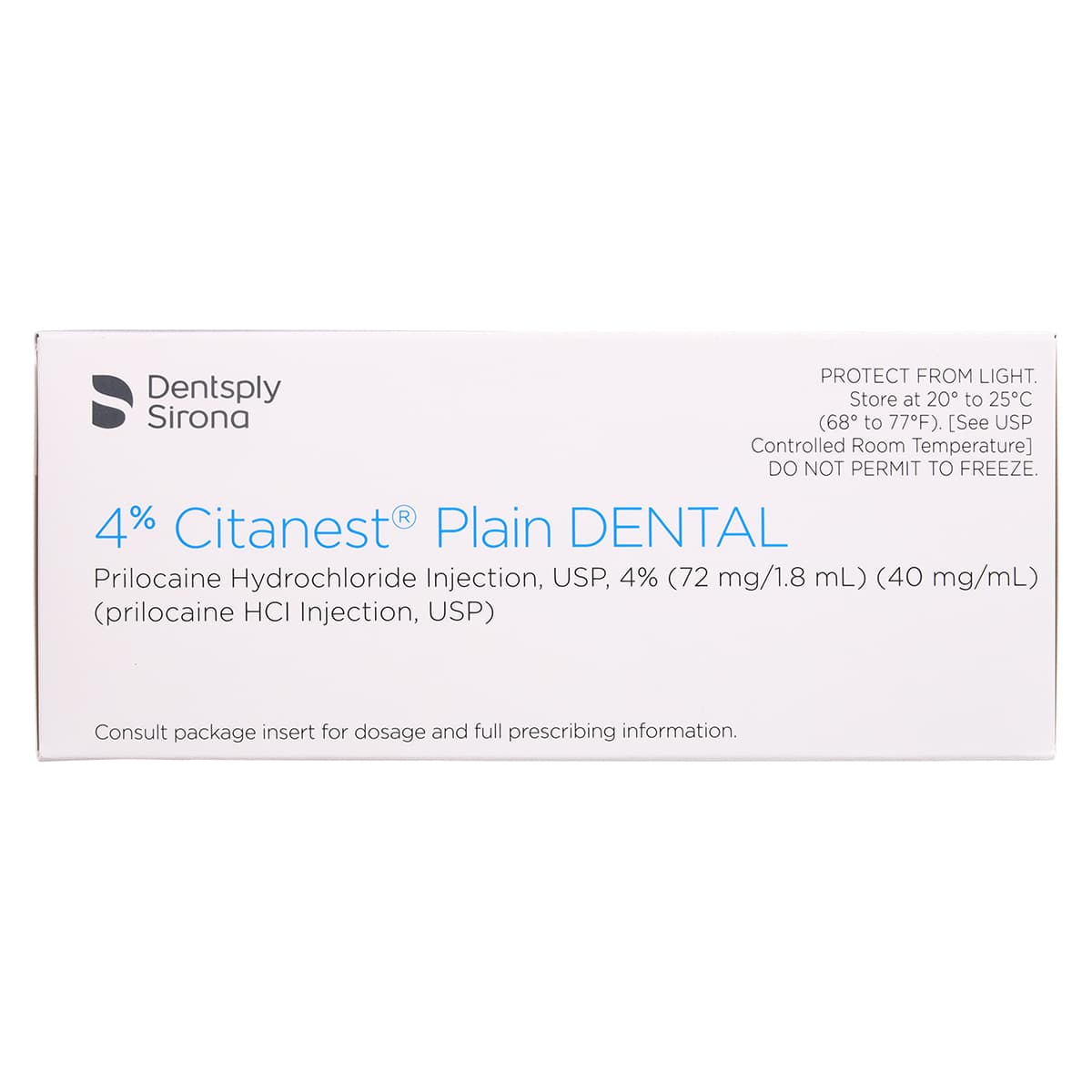 Citanest Plain 4% Prilocaine HCl Dental Anesthetic Cartridges, Without Vasoconstrictor, 1.8 mL, 50/Box, 46616 thumbnail 4