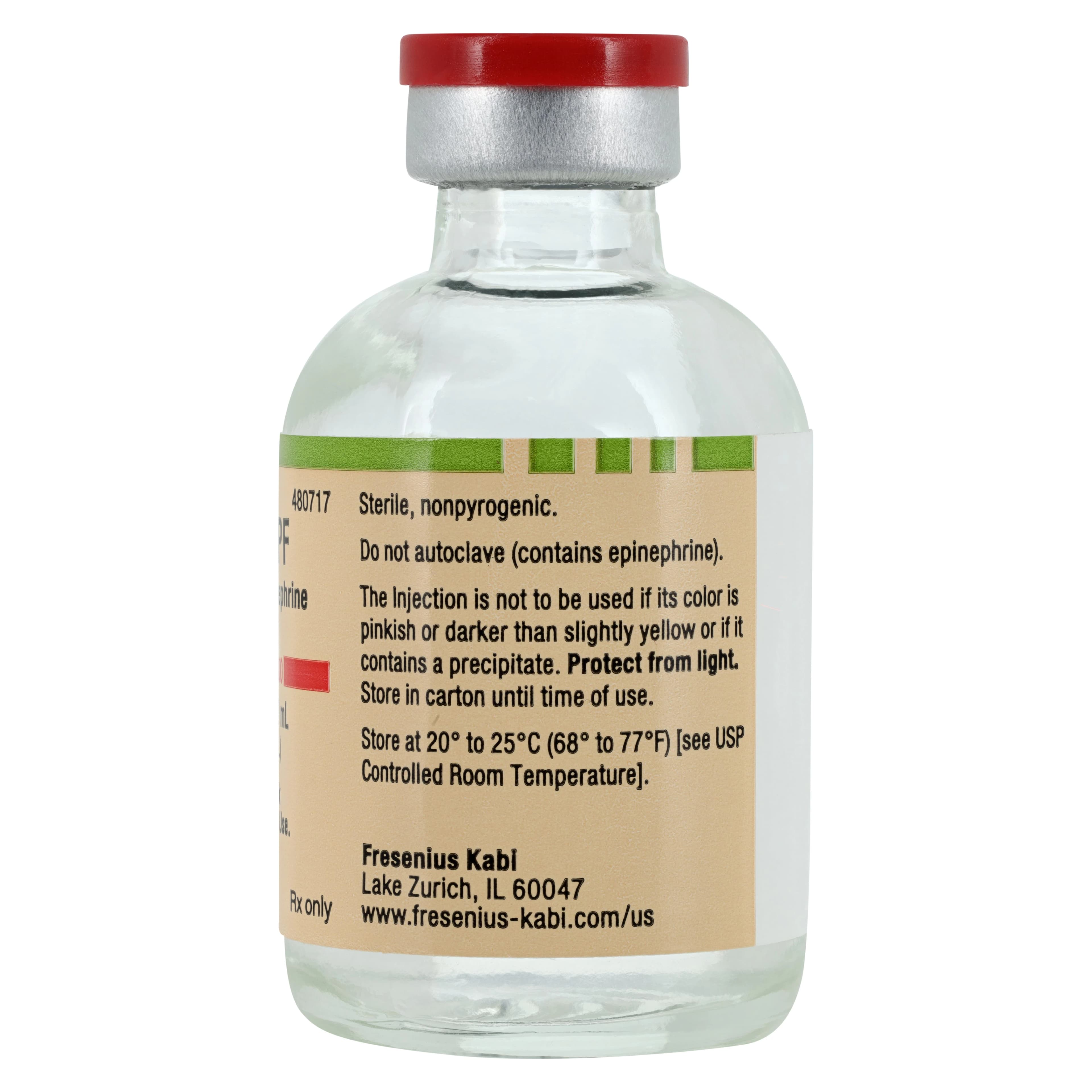 Xylocaine MPF with Epinephrine Injection, 1% Lidocaine HCl / 1:200,000 Epinephrine, Preservative-Free, Single-Dose Vial, 10 mL, 25/Package thumbnail 4