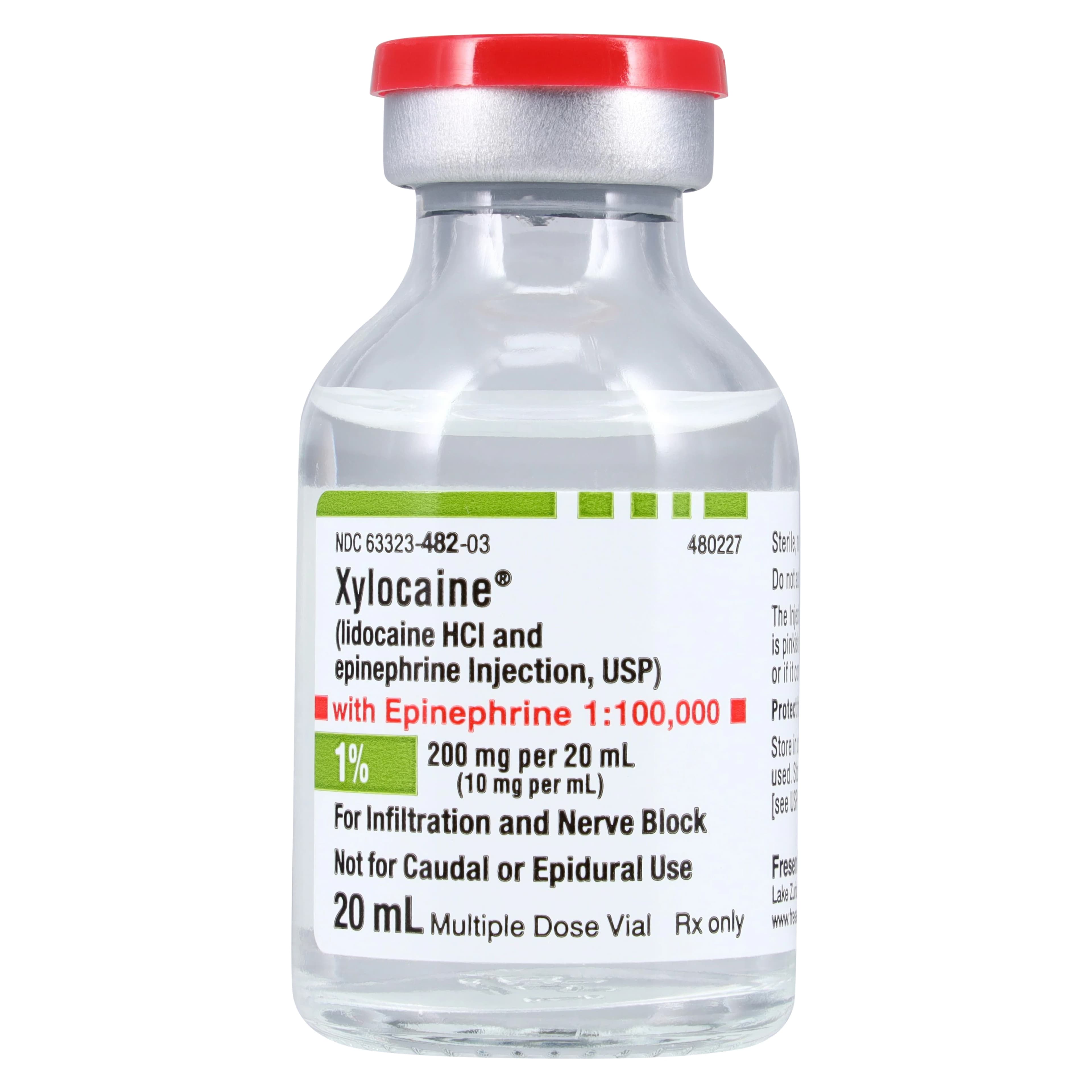 Xylocaine with Epinephrine Injection 1% 1:100,000 MDV 20mL, 25/Package thumbnail 3