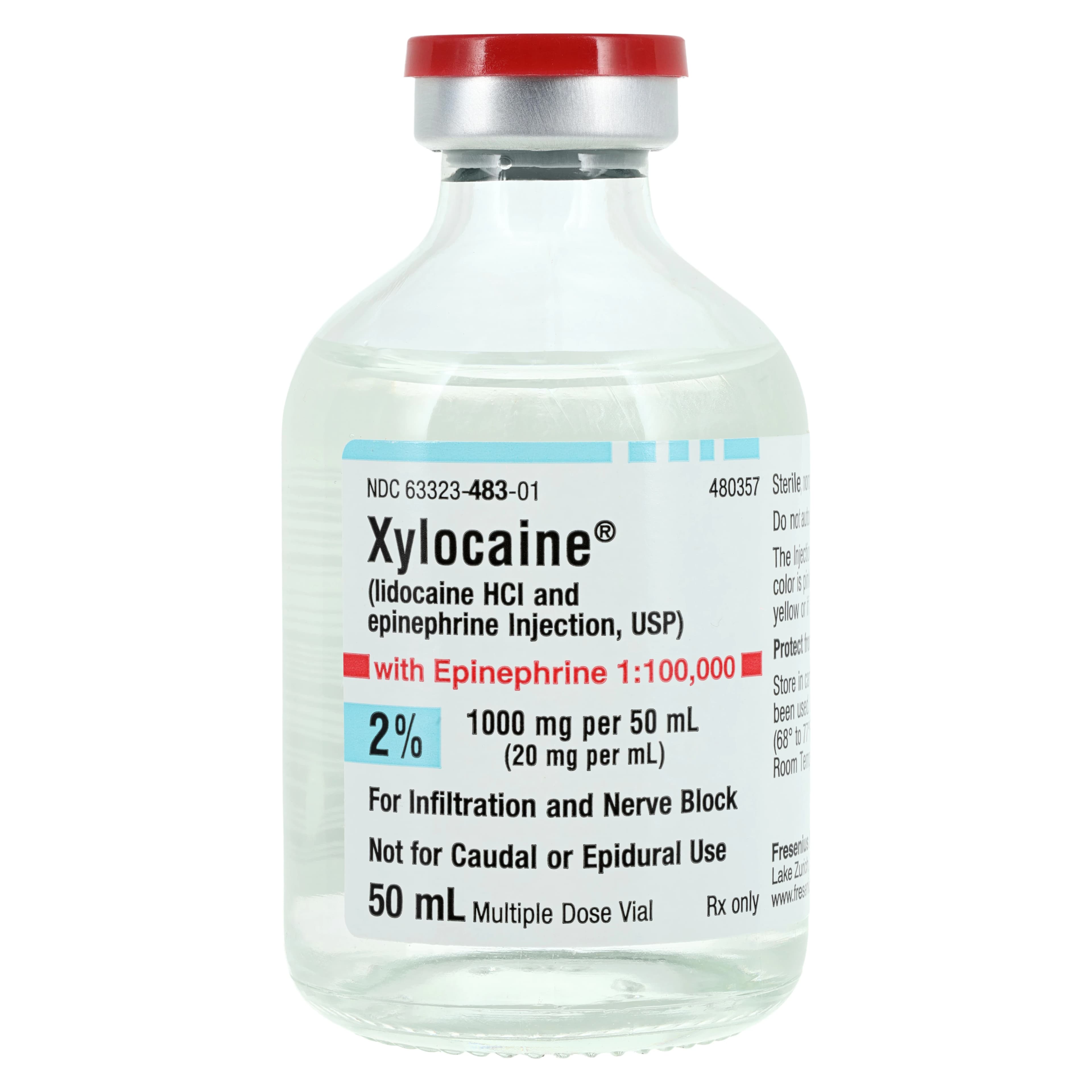 Xylocaine with Epinephrine Injection 2% 1:100,000 MDV 50mL, 25/Package thumbnail 3