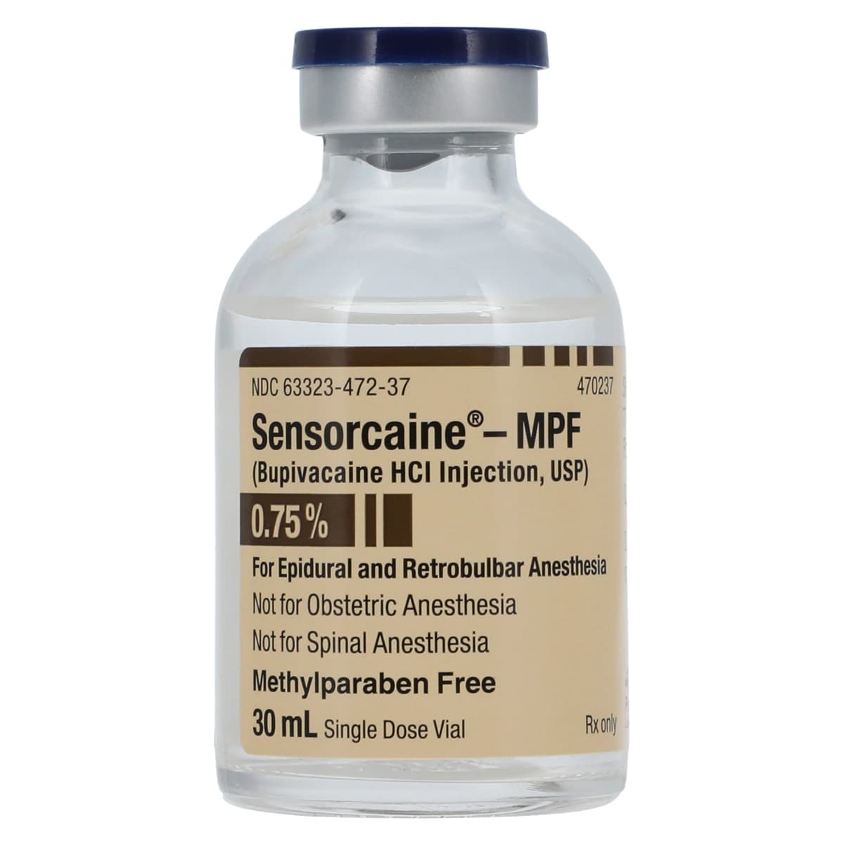 Sensorcaine (Bupivacaine HCl) 0.75% Injection, Preservative-Free, Single-Dose Vial, 30 mL, 25/Package thumbnail 2
